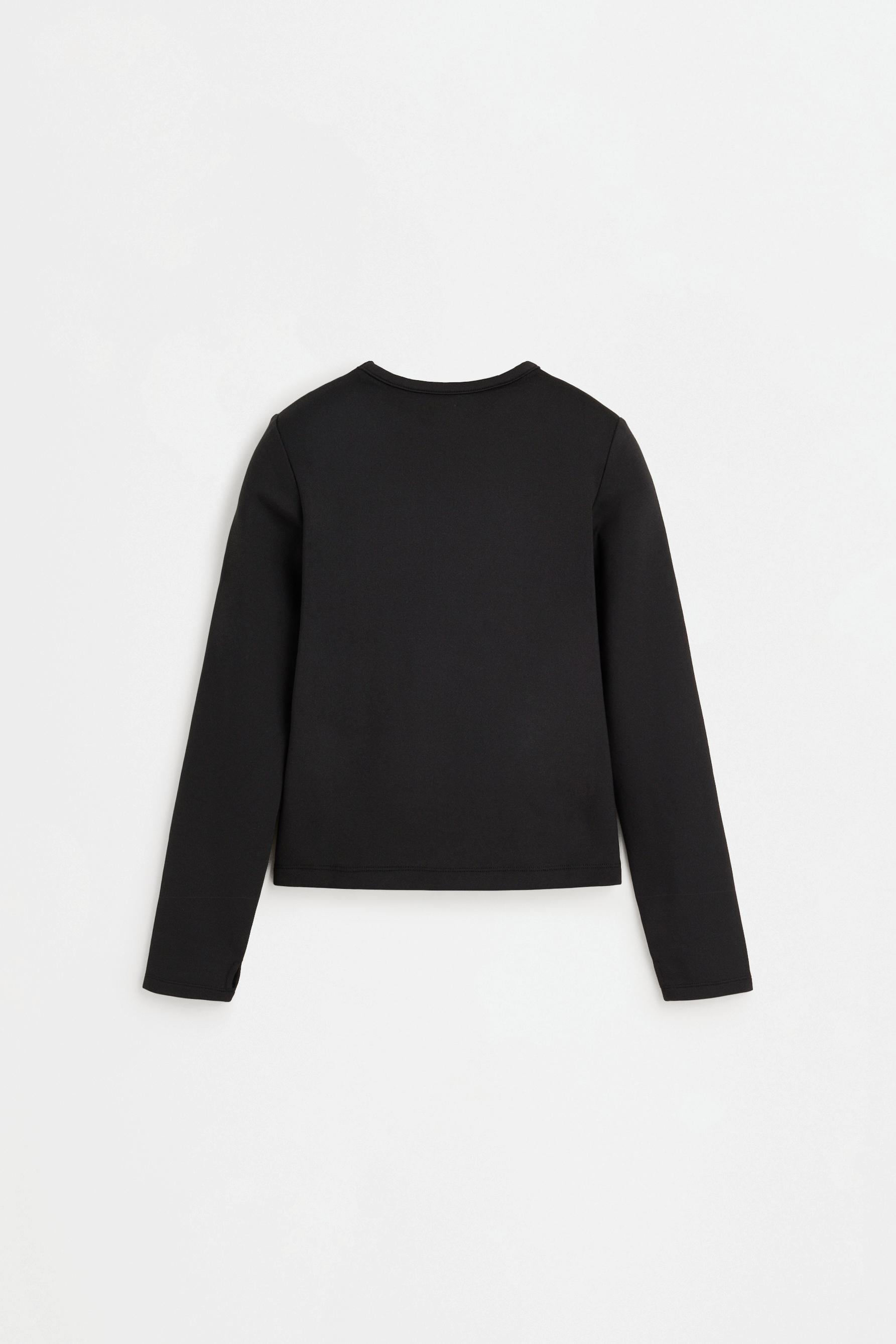 Medium weight thermal comfort T-shirt — BLACK