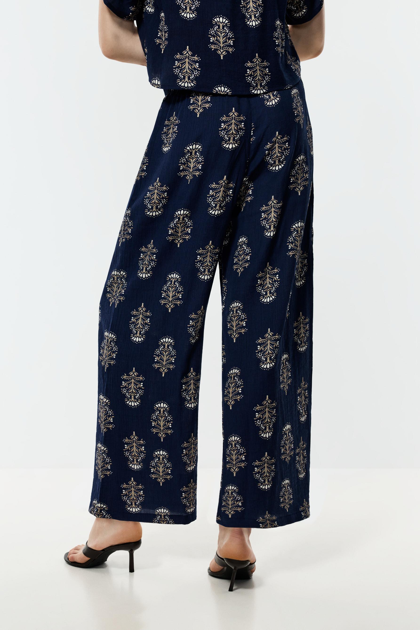 Textured culottes — DEEP BLUE