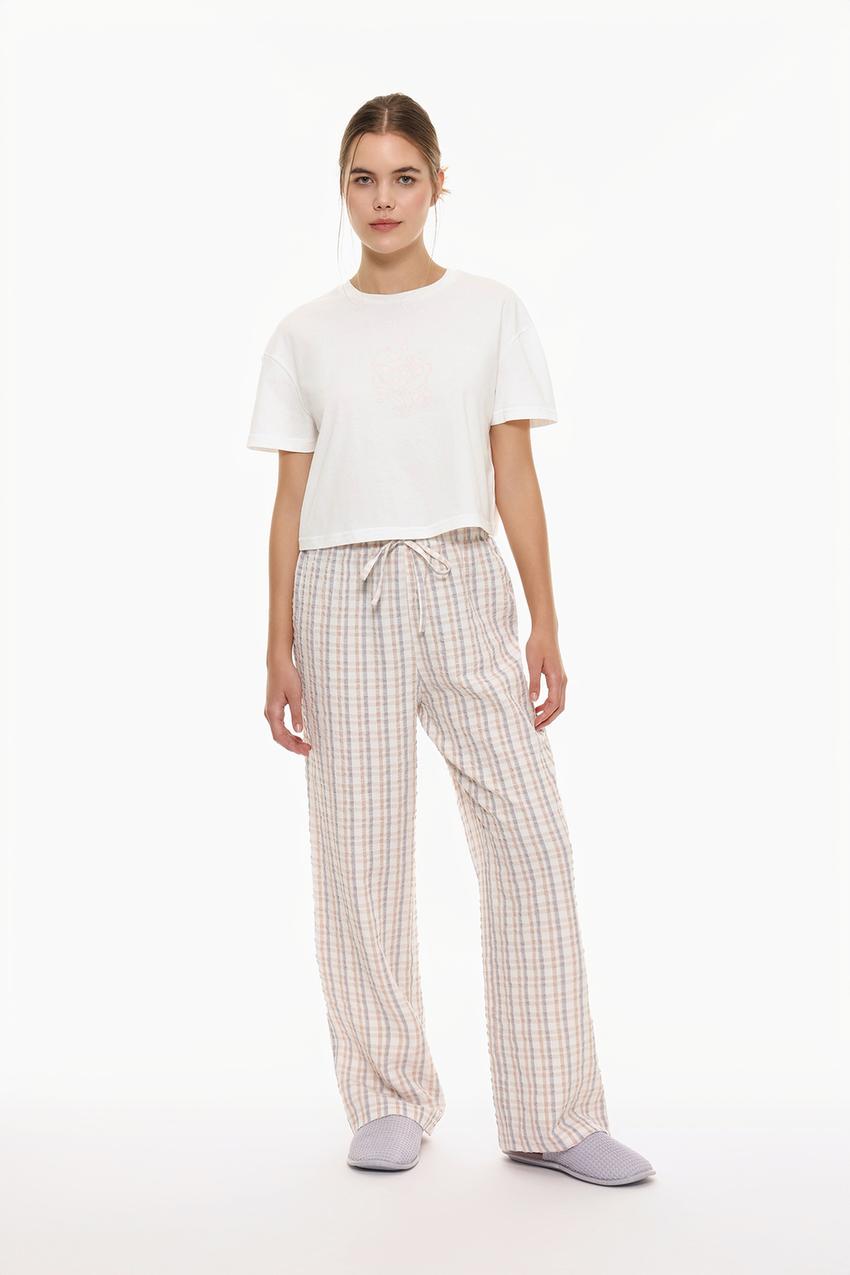 Pyjamas F And F Sportswear Long Check Pyjamas Sportswear CLOTHING