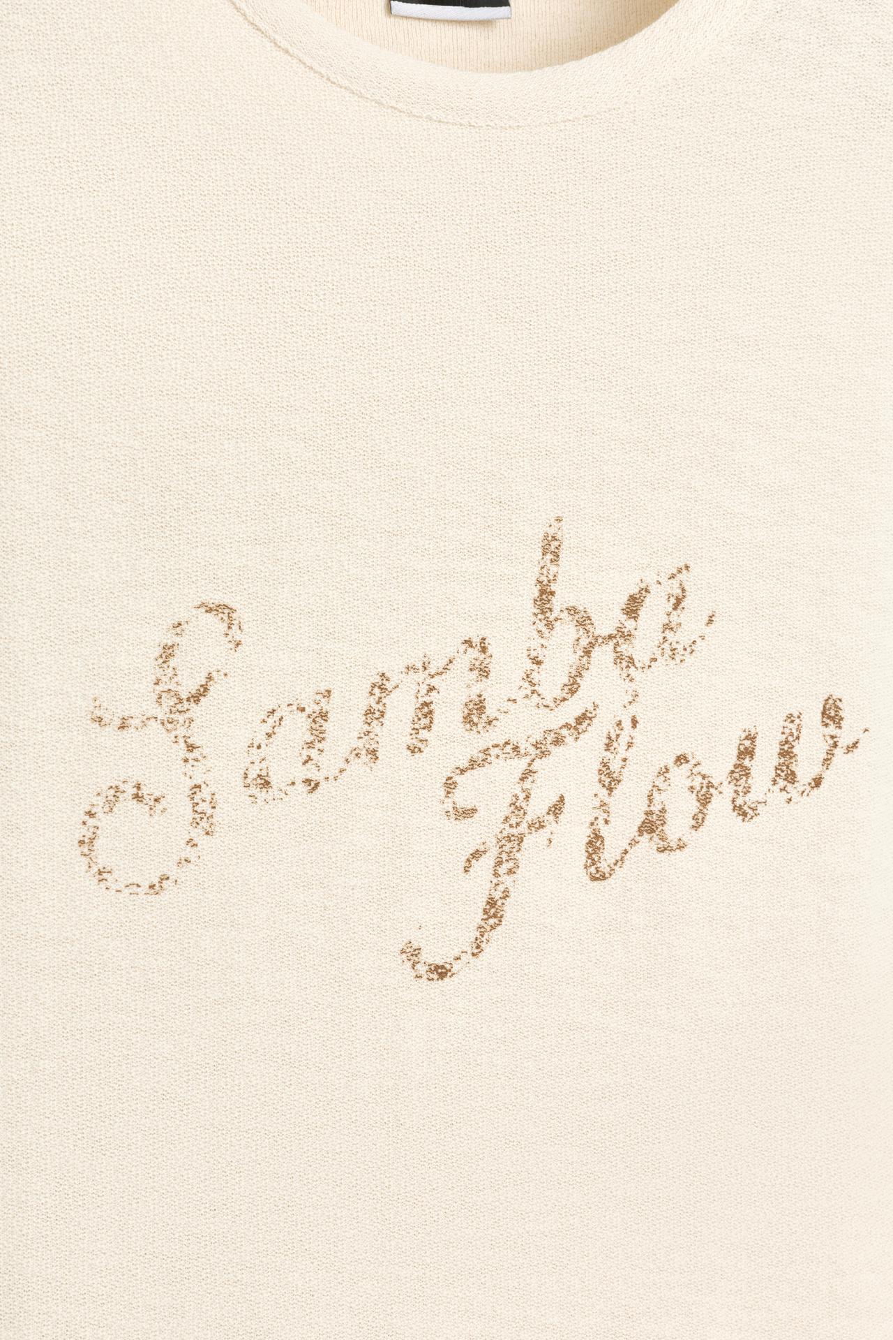 Printed sleeveless T-shirt — VANILLA