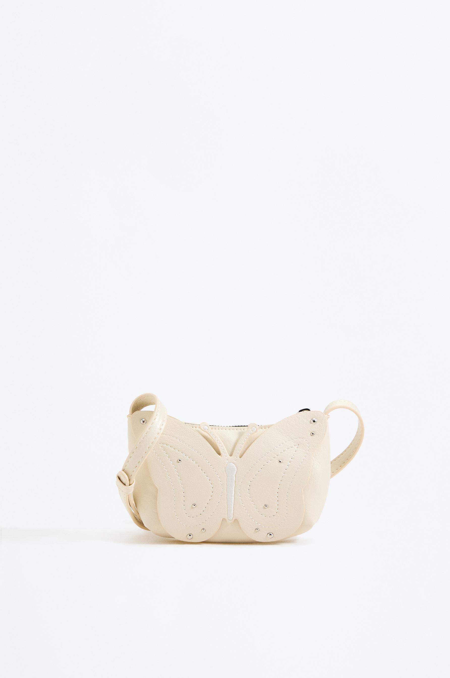 Butterfly shoulder bag — ECRU
