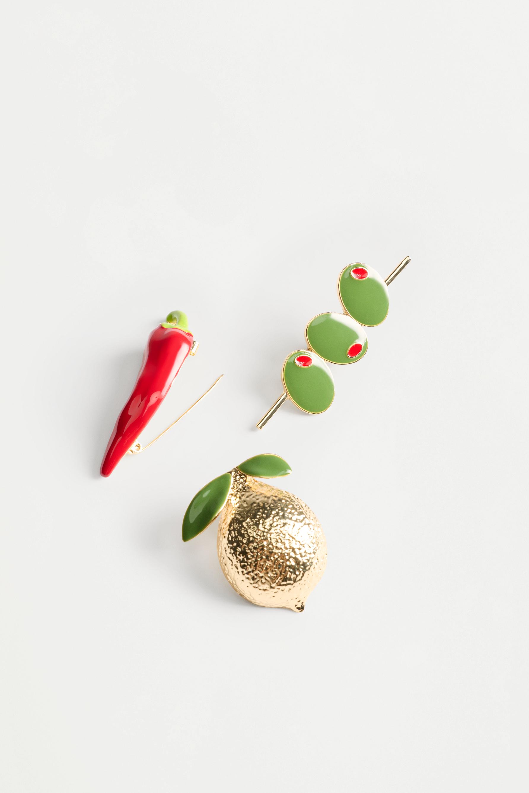 Assorted brooch pack (3 pack) — GREEN