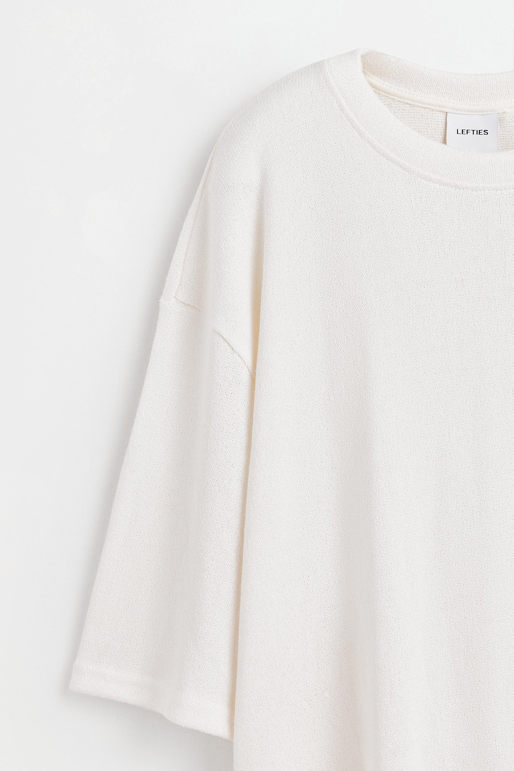 Oversize rustic T-shirt — OFF WHITE