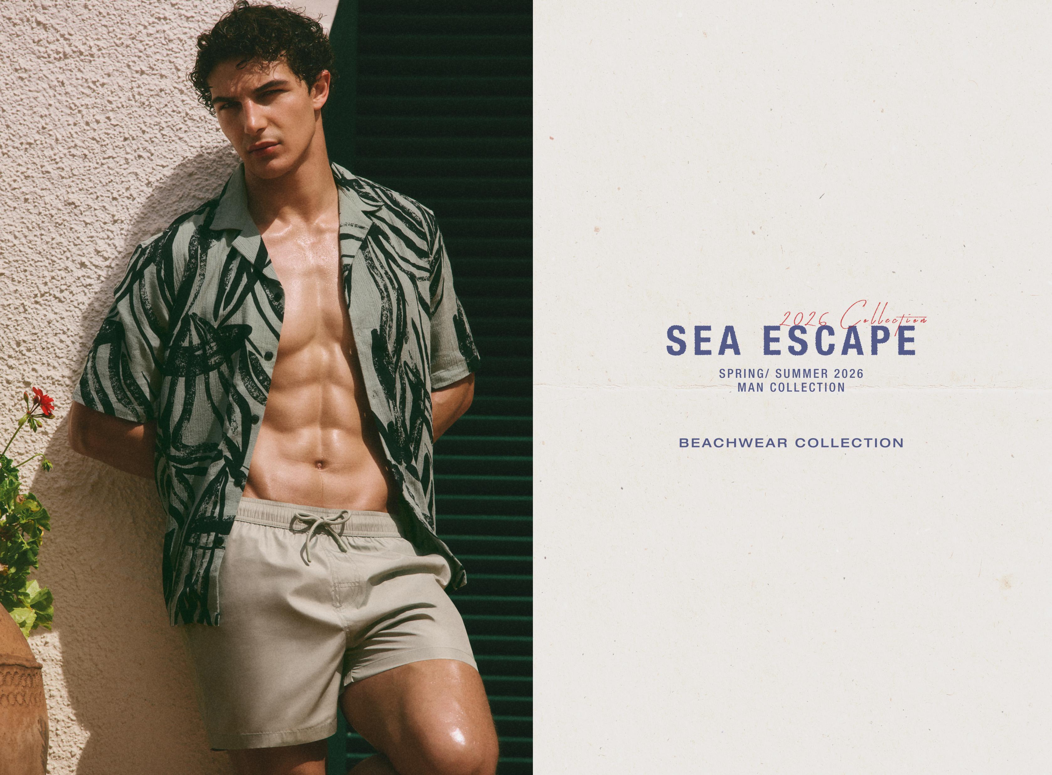 Basic regular fit swim shorts — PALE KHAKI