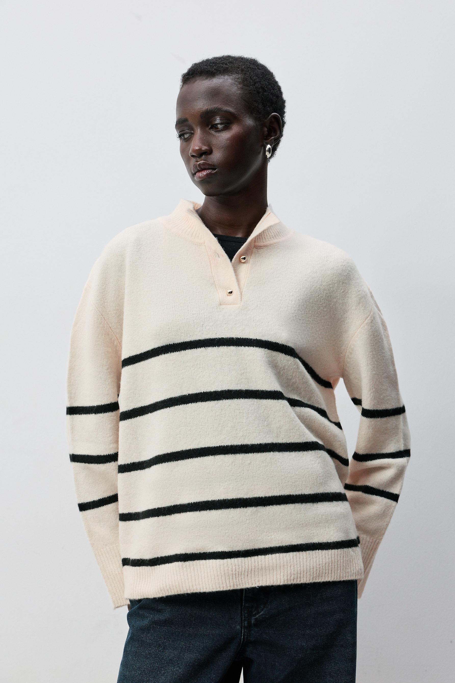 Jersey cuello perkins botones