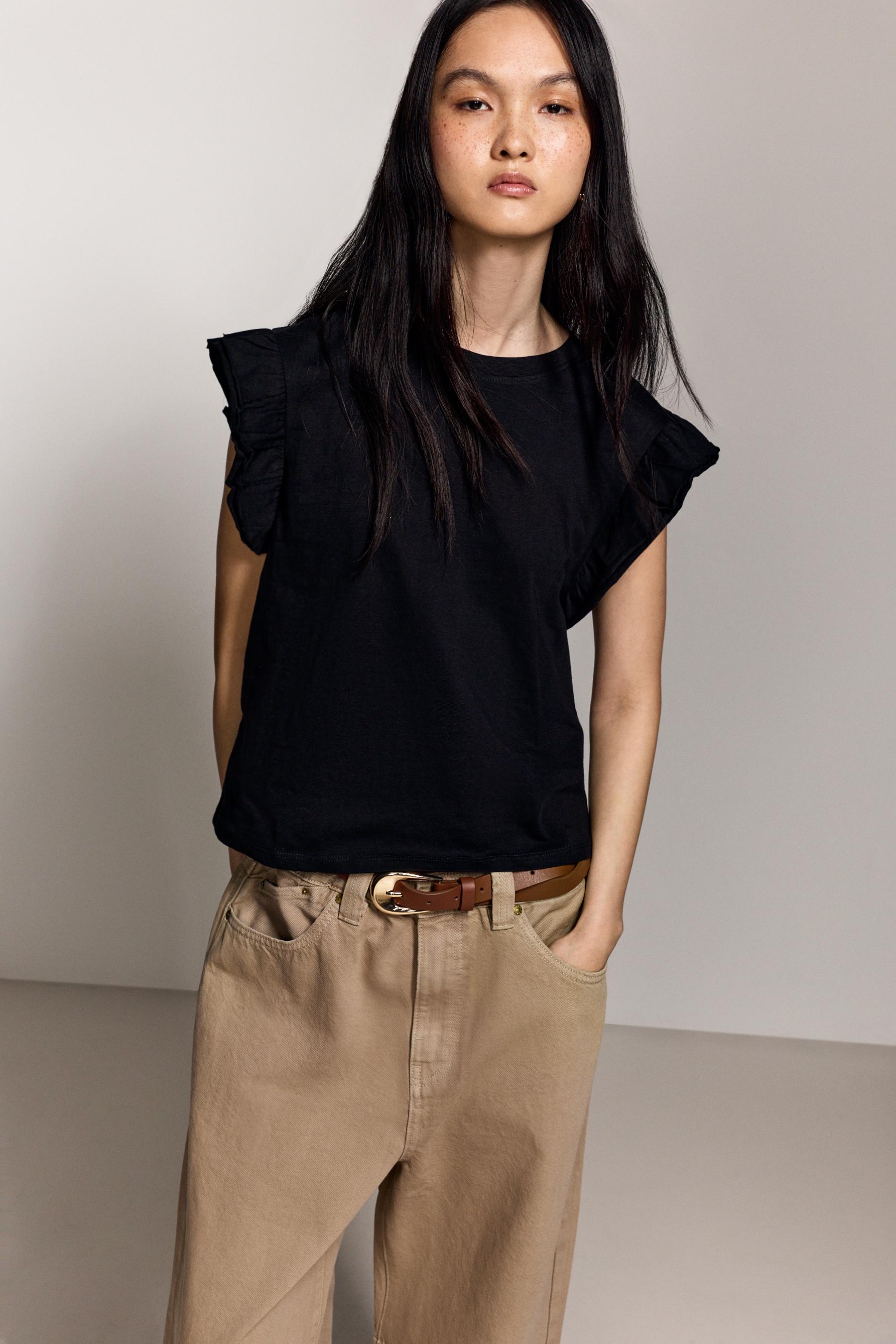 Camiseta manga volante