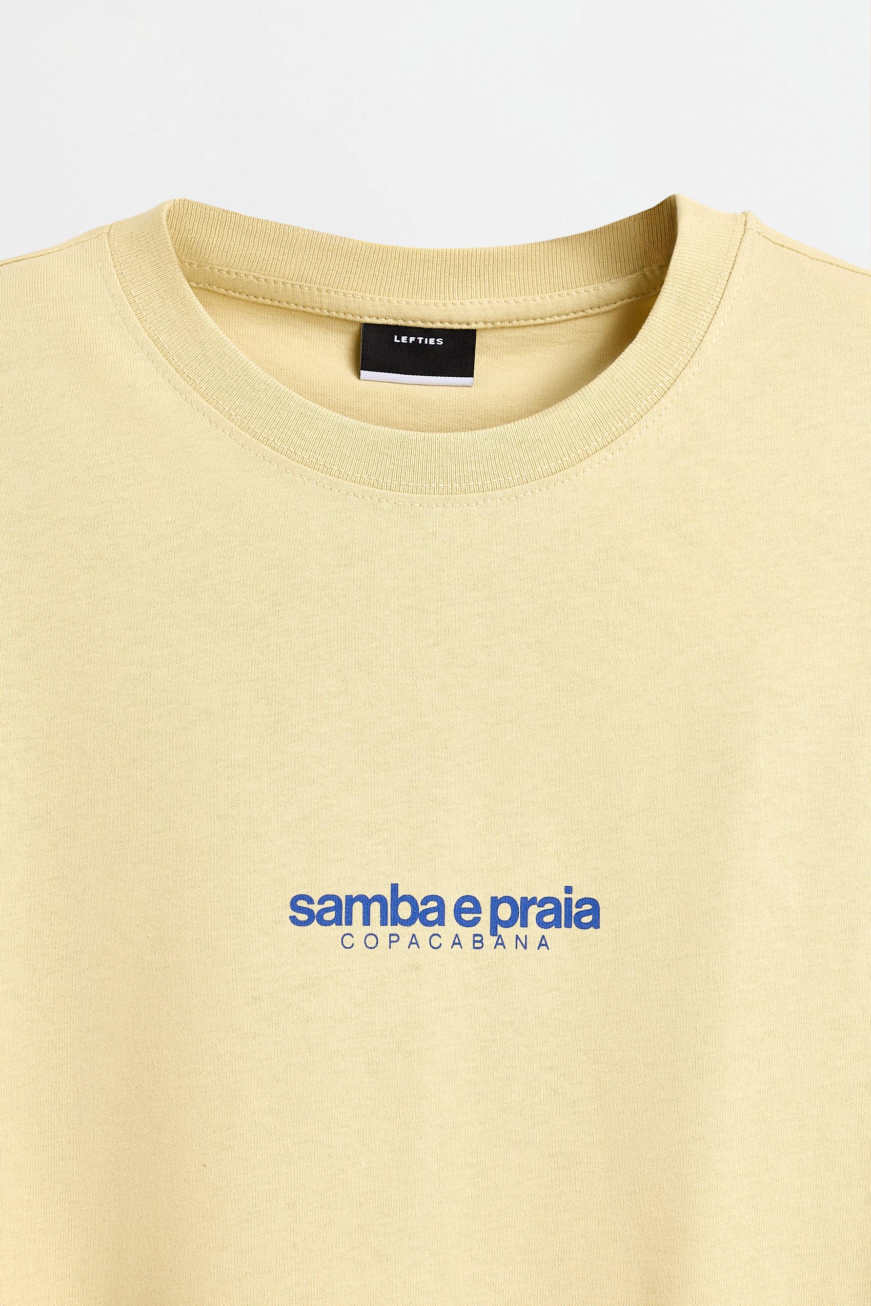 Cherry print T-shirt — PALE YELLOW