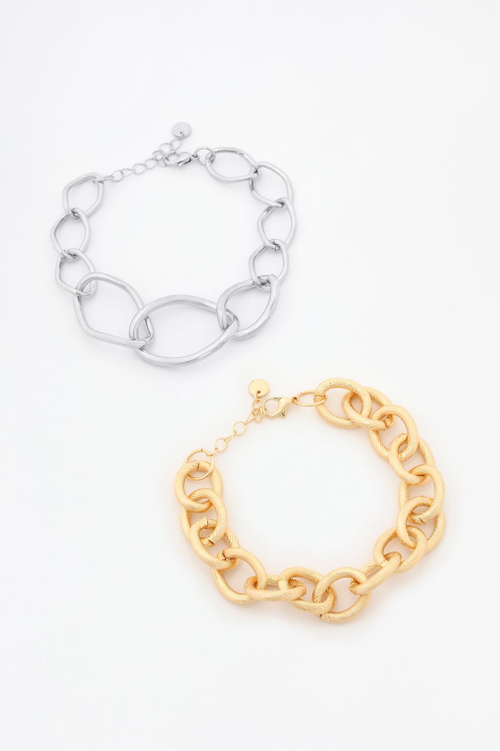 2-pack of chain link bracelets