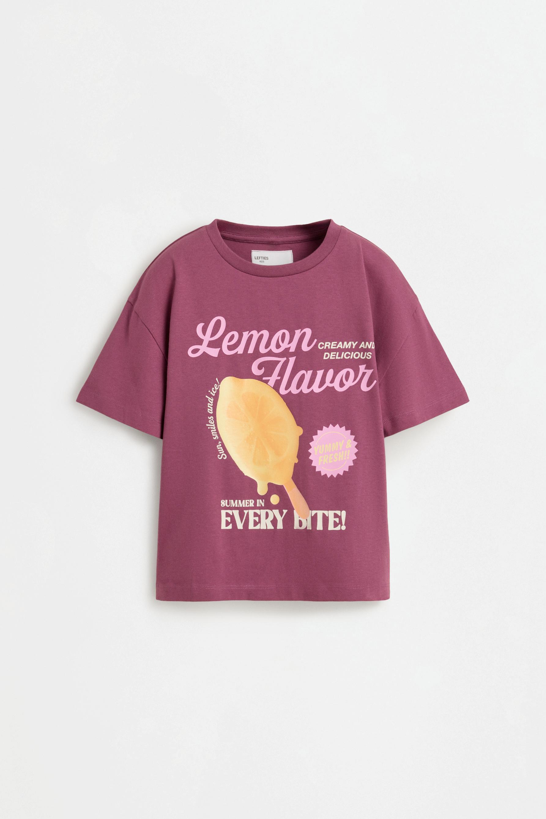 Printed photograph T-shirt — PURPLE