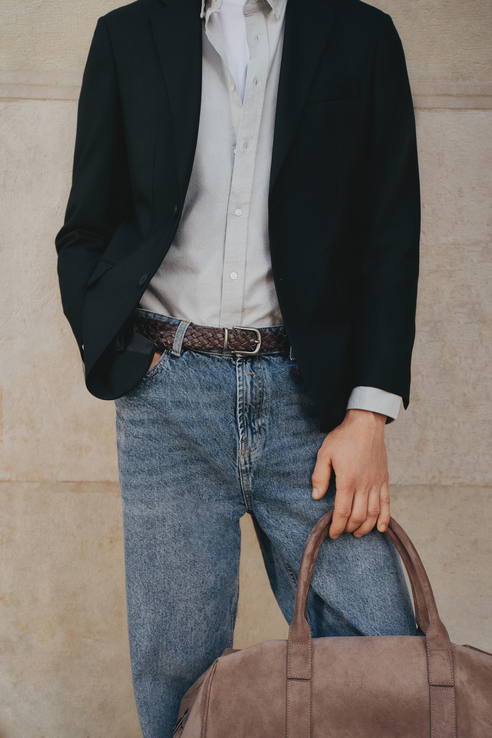 Braided belt — DARK BROWN