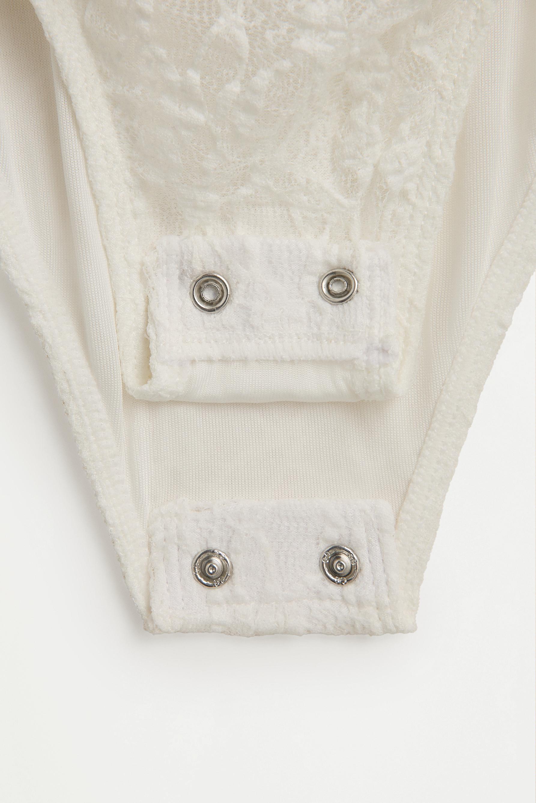 Lace bodysuit — OFF WHITE