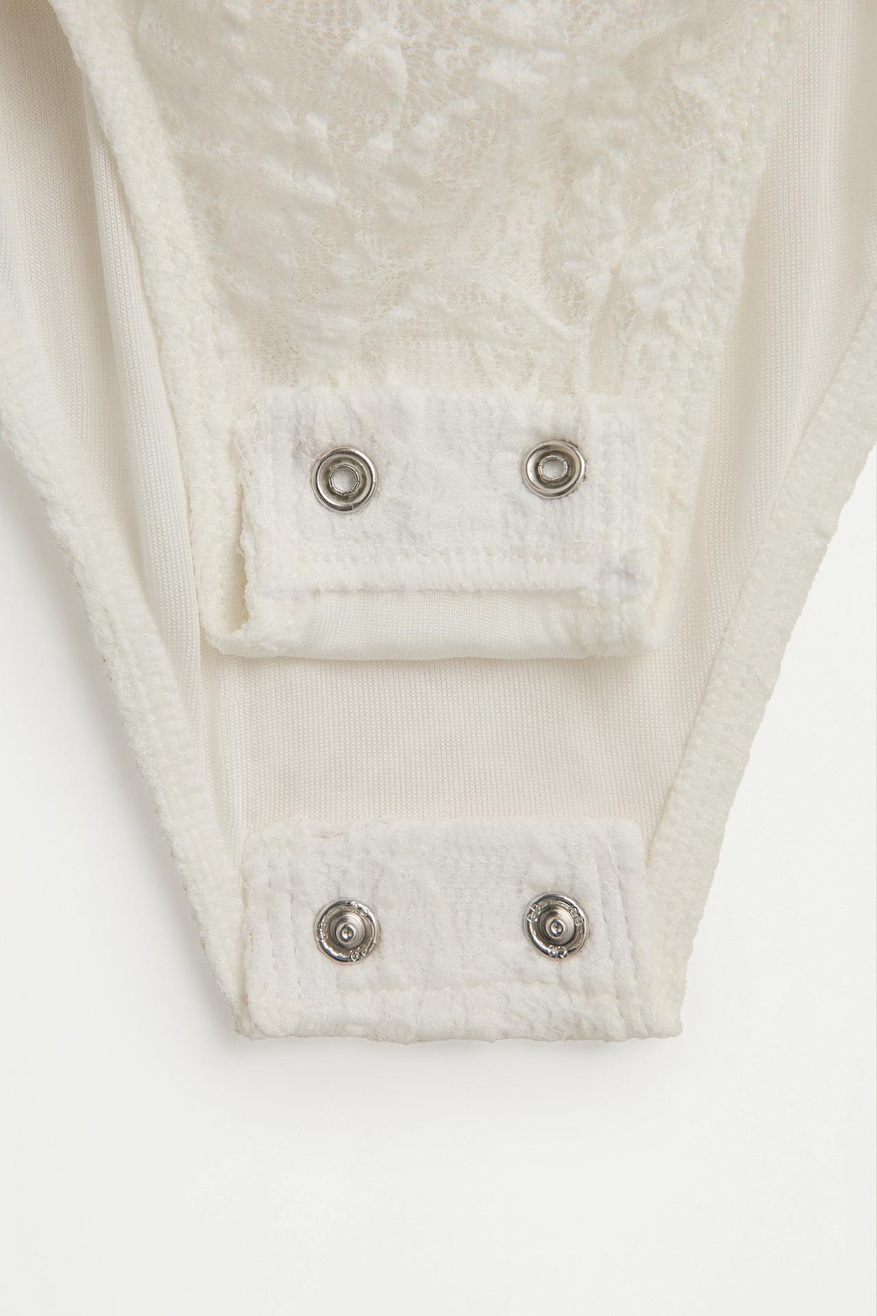 Lace bodysuit — OFF WHITE