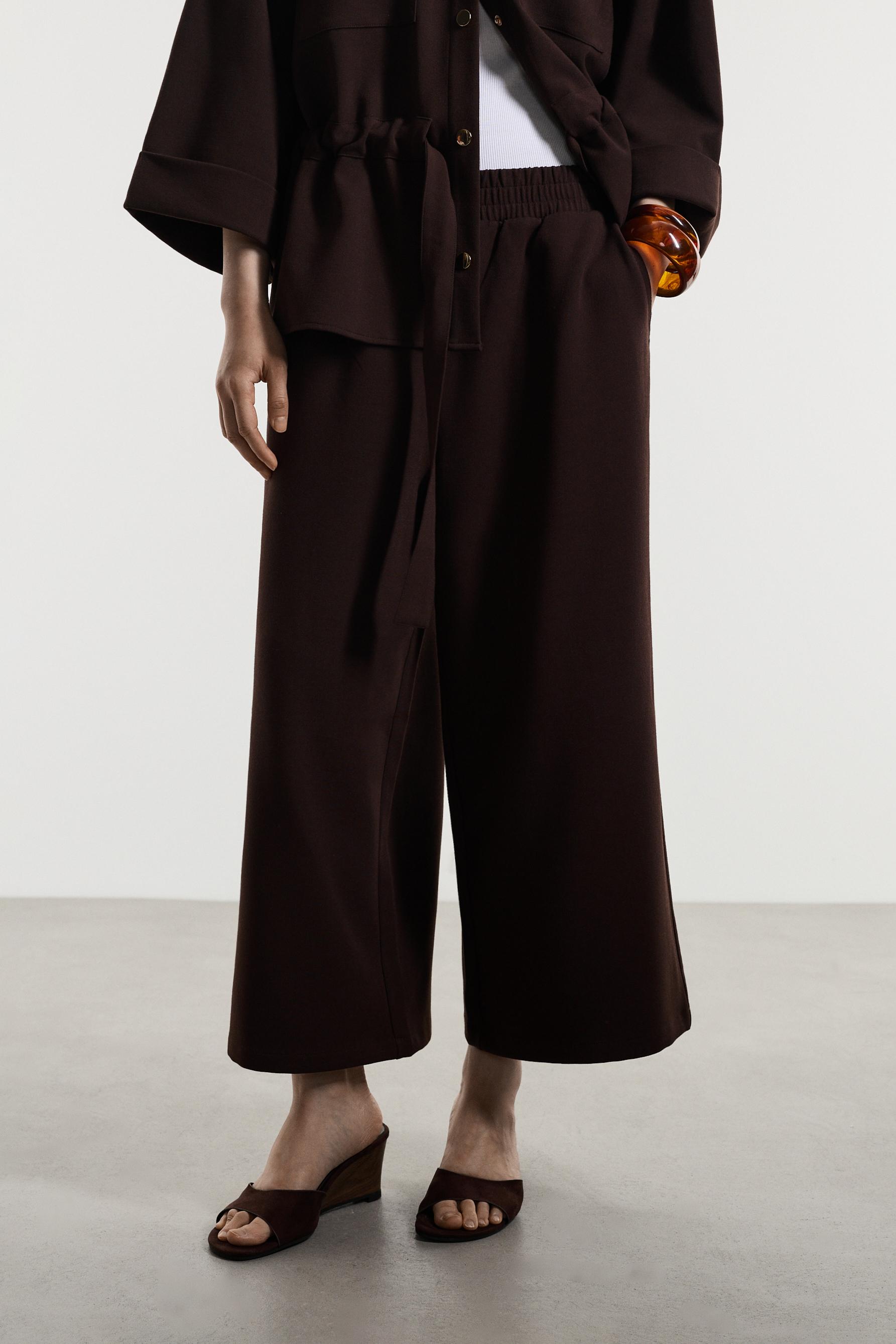 Culotte joggers — DARK BROWN