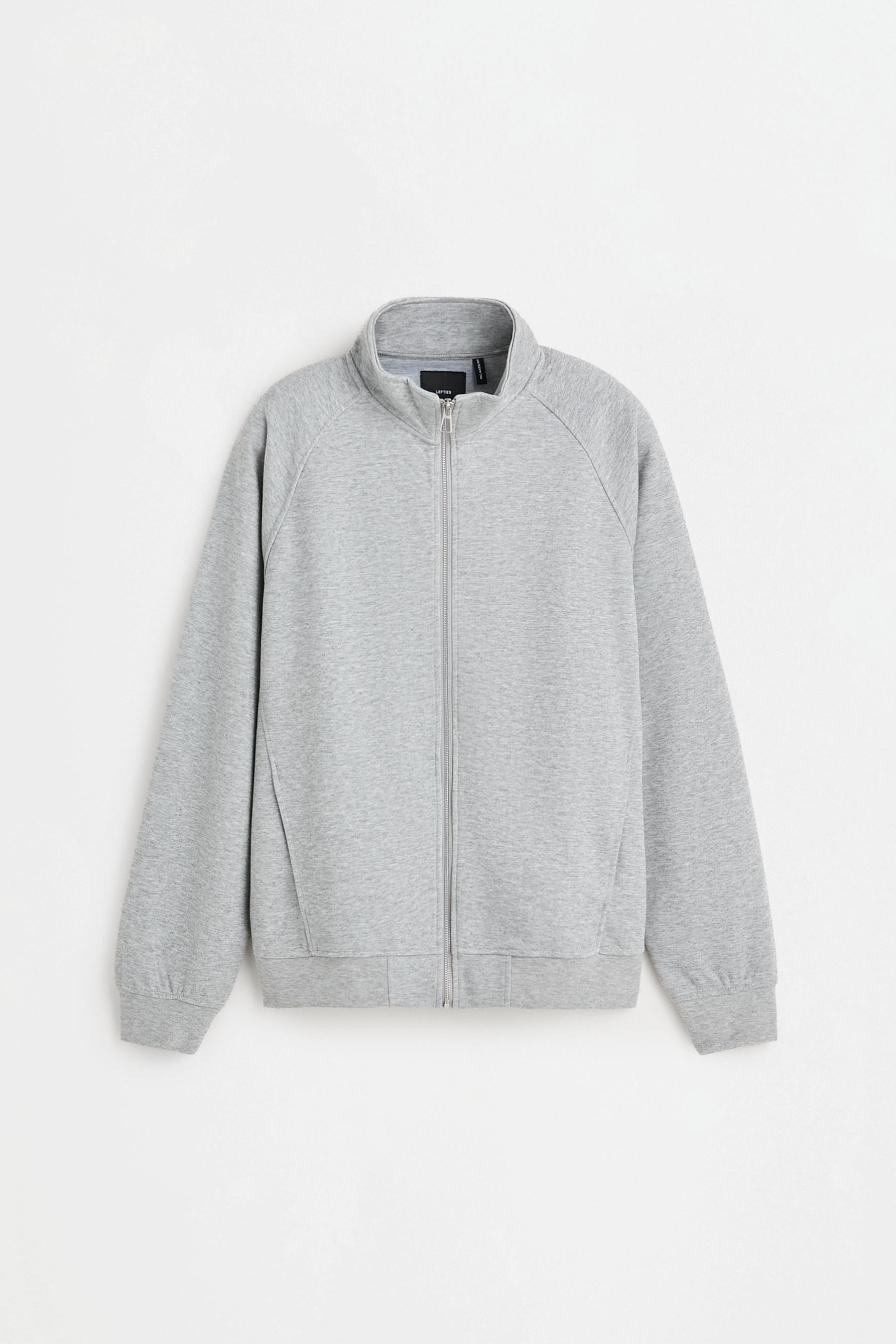 Chaqueta interlock cuello subido