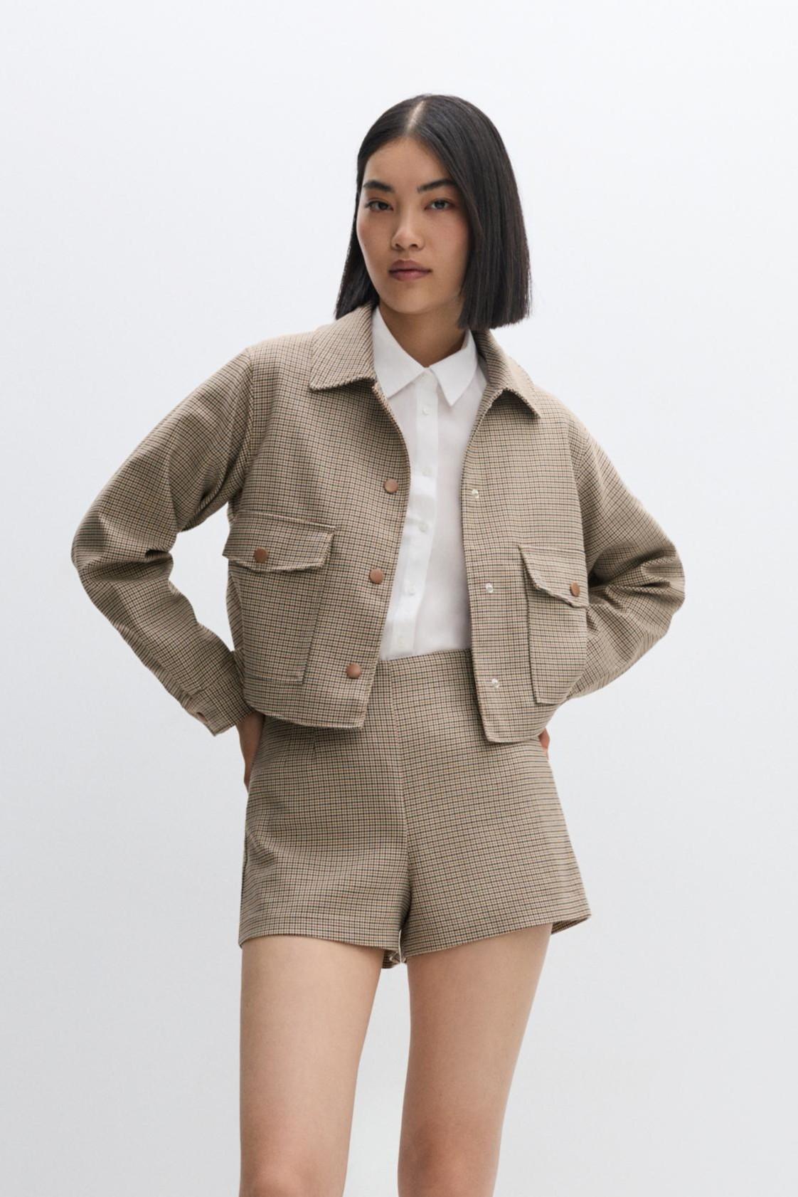 Blazer corto pata de gallo