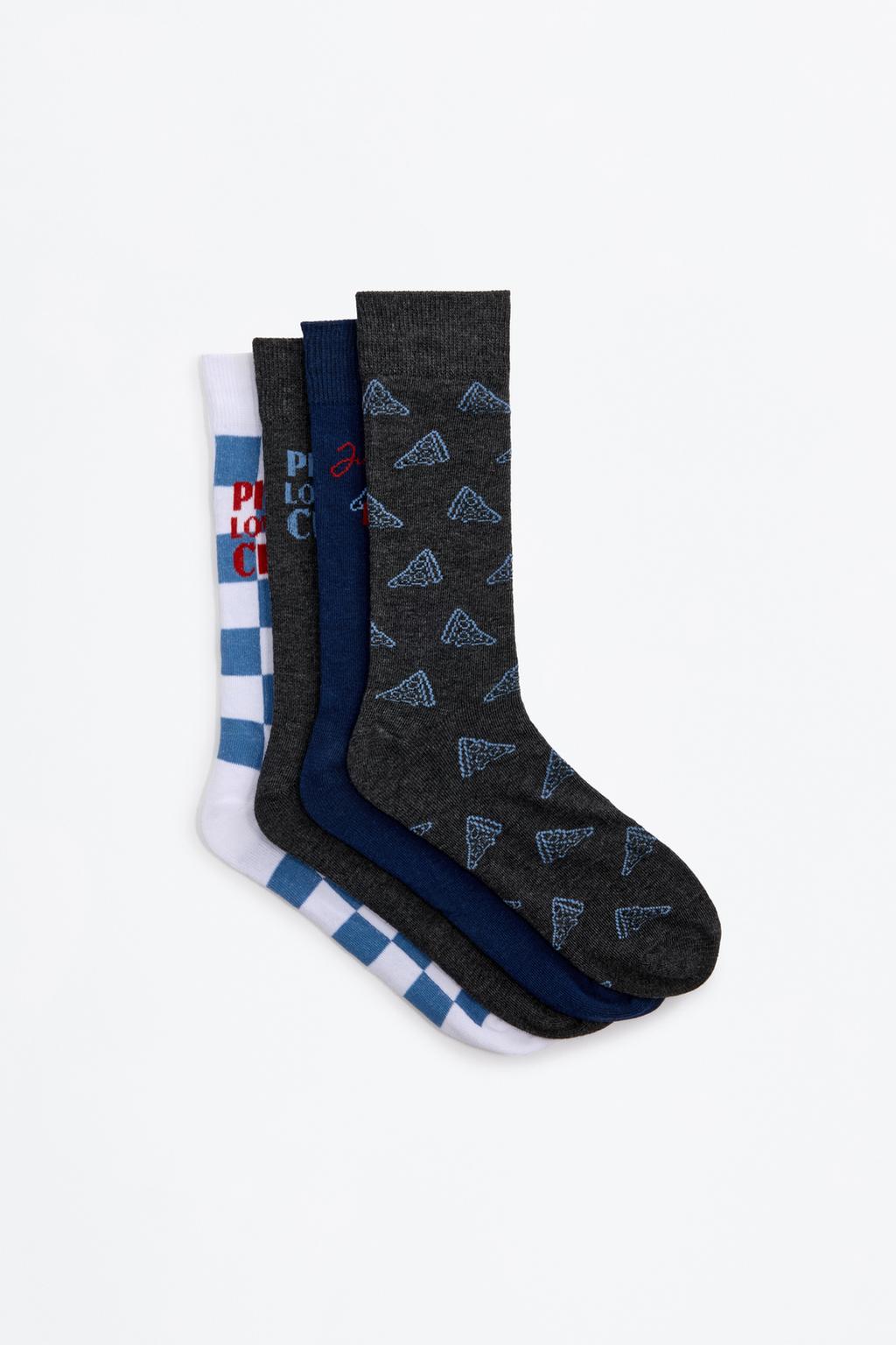 4-pack of contrast socks