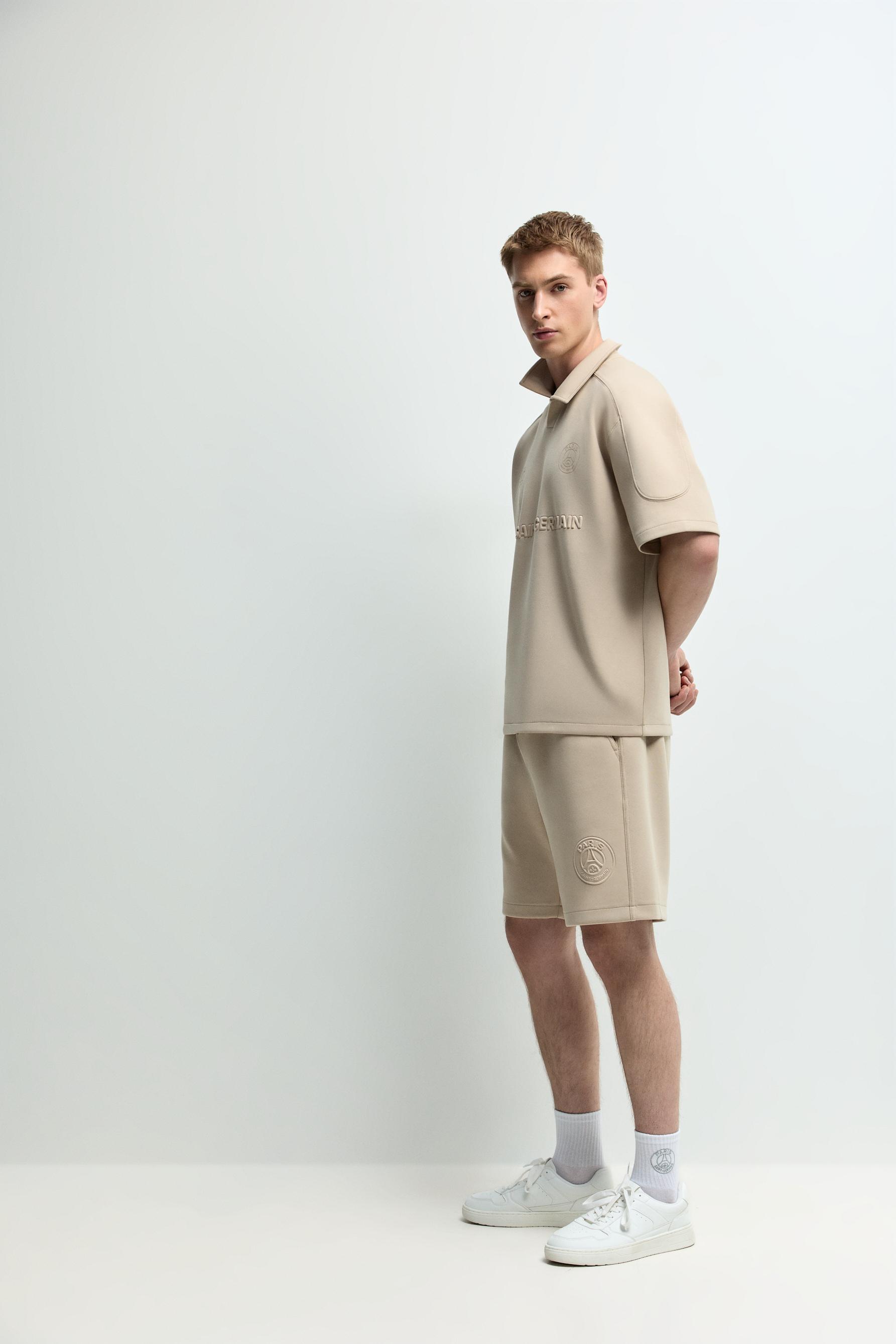 Paris Saint-Germain x Lefties interlock Bermuda shorts — BISCUIT