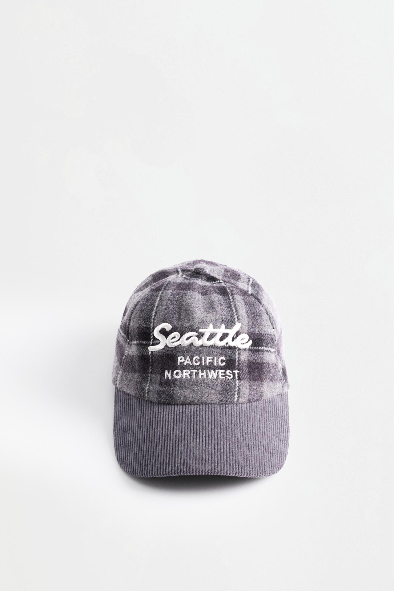 Wool-fabric cap — BLACK/WHITE