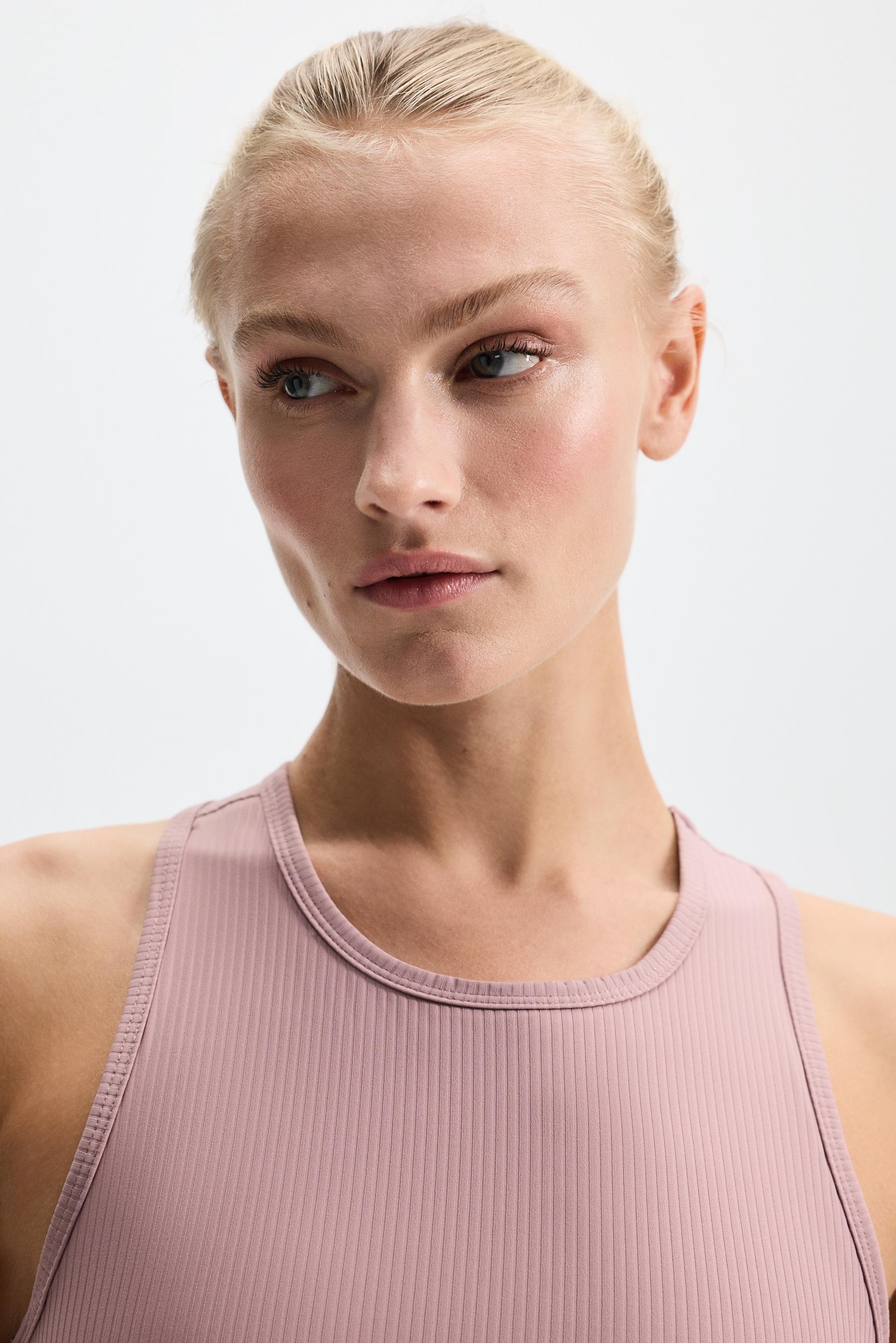 Ribbed sports T-shirt — PINK
