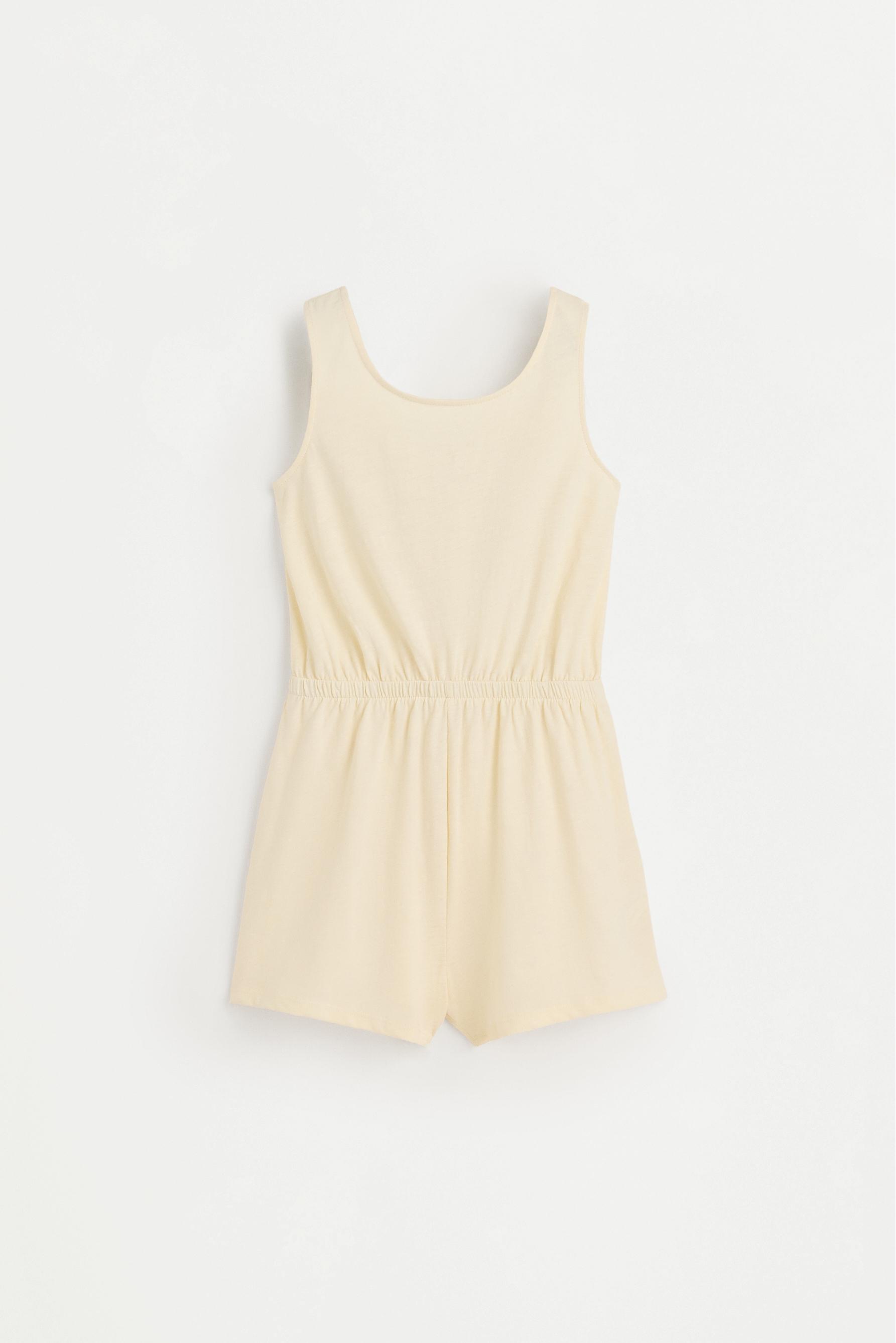 Plain short playsuit — YELLOW