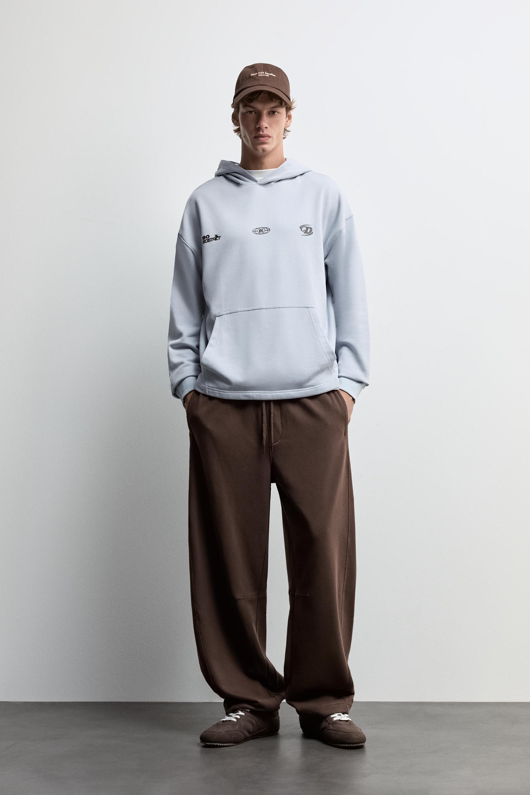 Printed hoodie — PALE BLUE