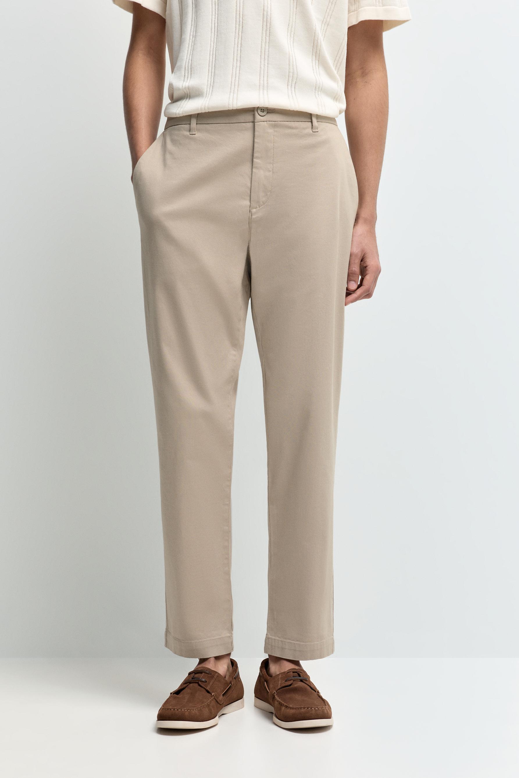 Slim fit chino trousers — SAND
