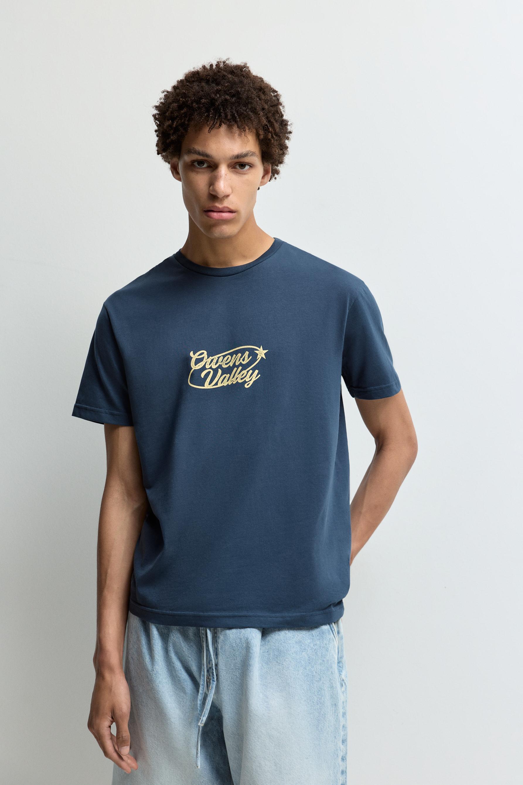 3-pack of printed T-shirts — FADED BLUE