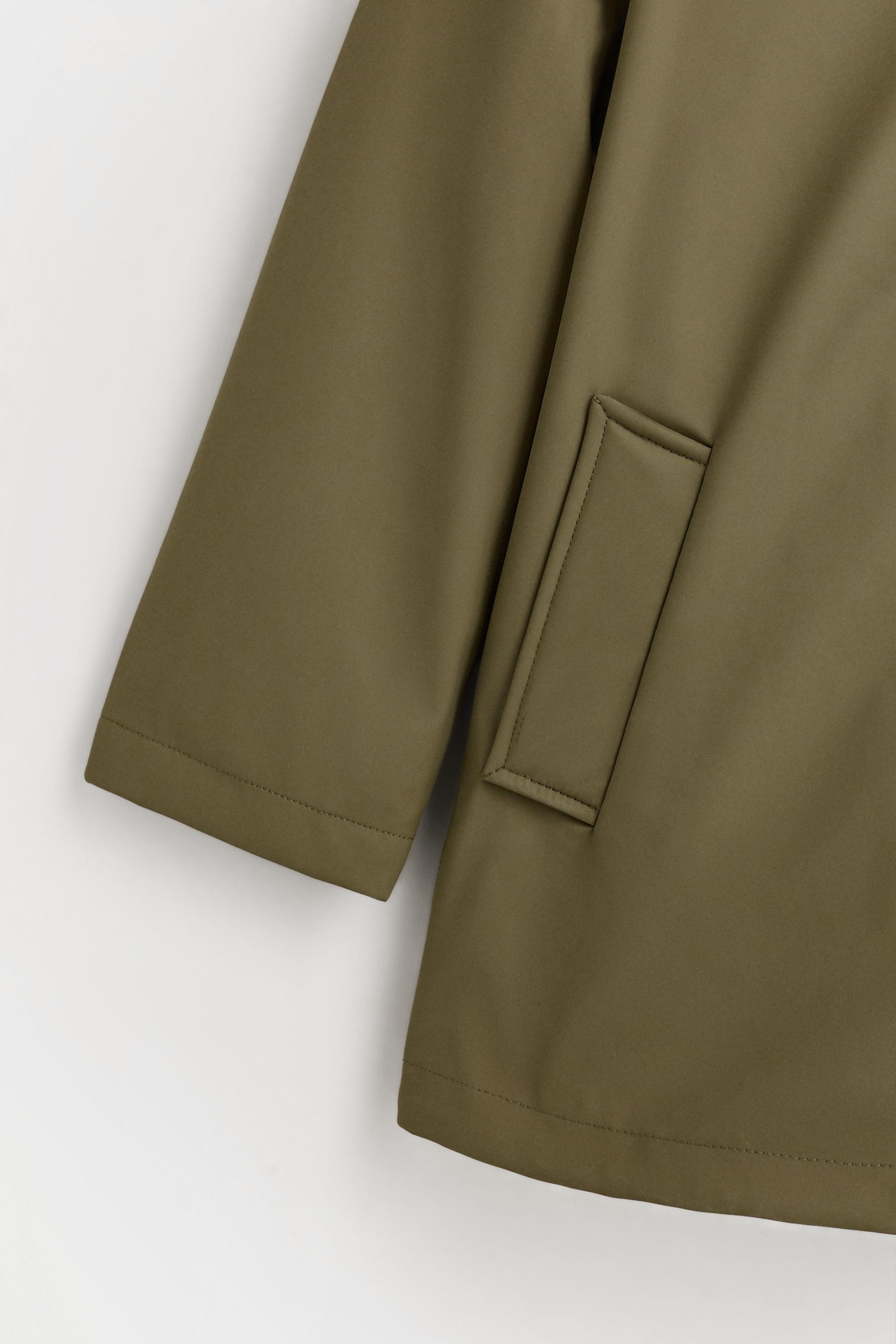 Long lightweight rubberized parka — KHAKI