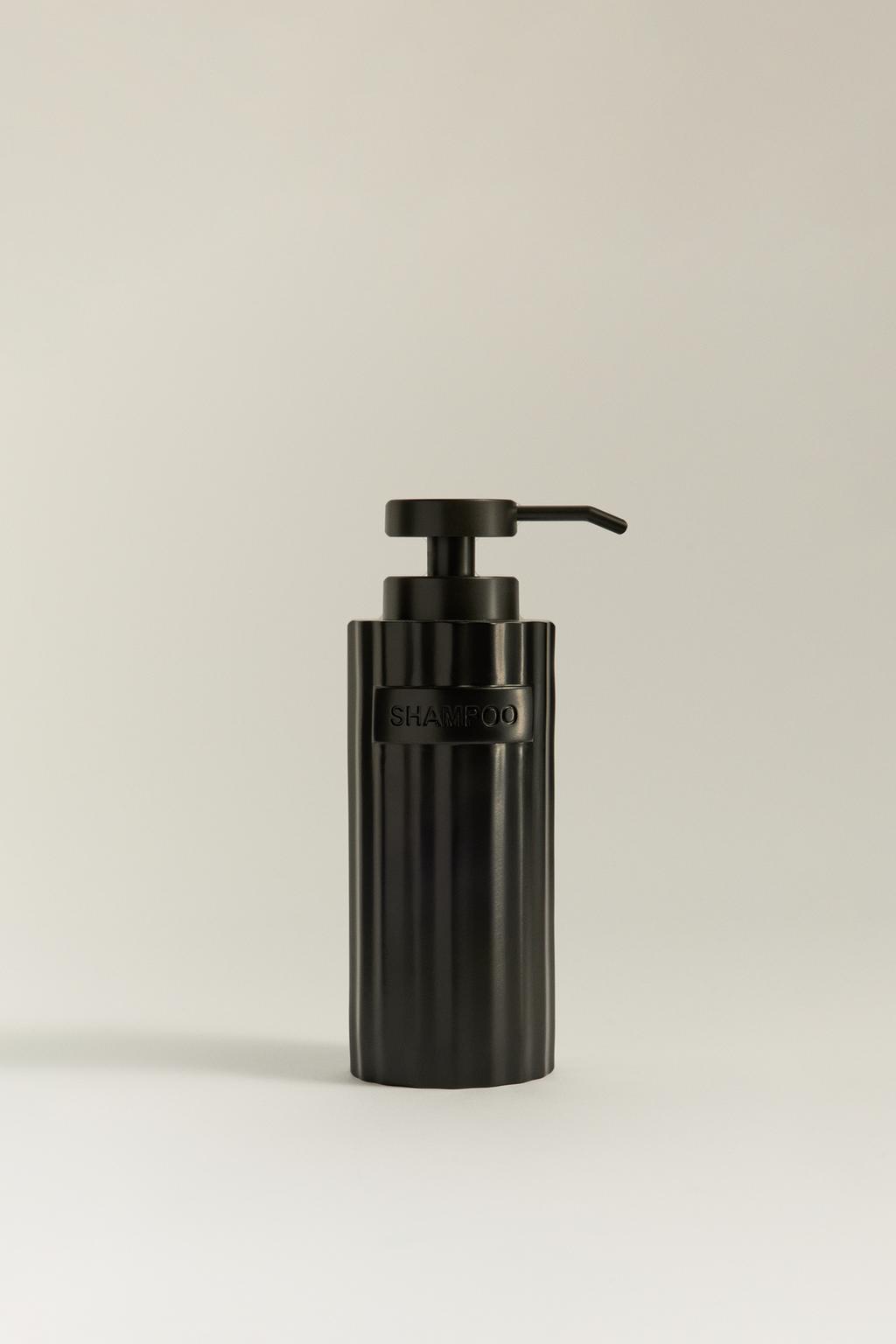 Dispensador champú resina rayada 22 x Ø8 cm