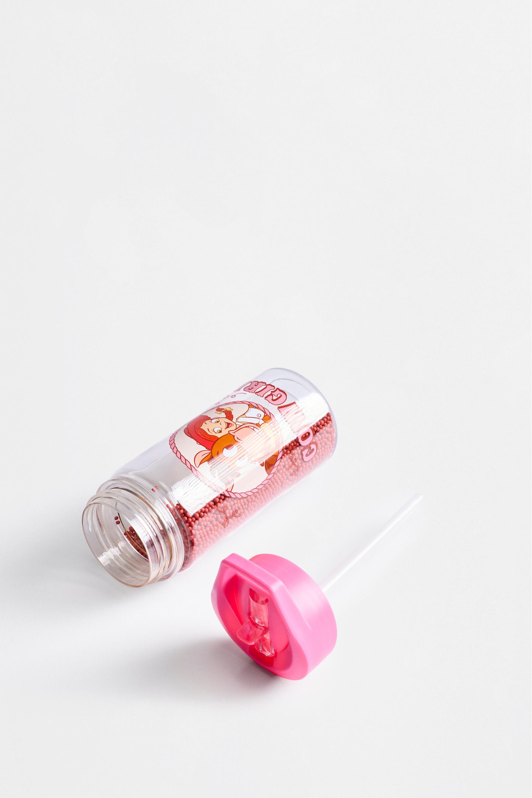 Toy Story ©Disney Cowgirl bottle with beads, 250 ml — PINK MARL