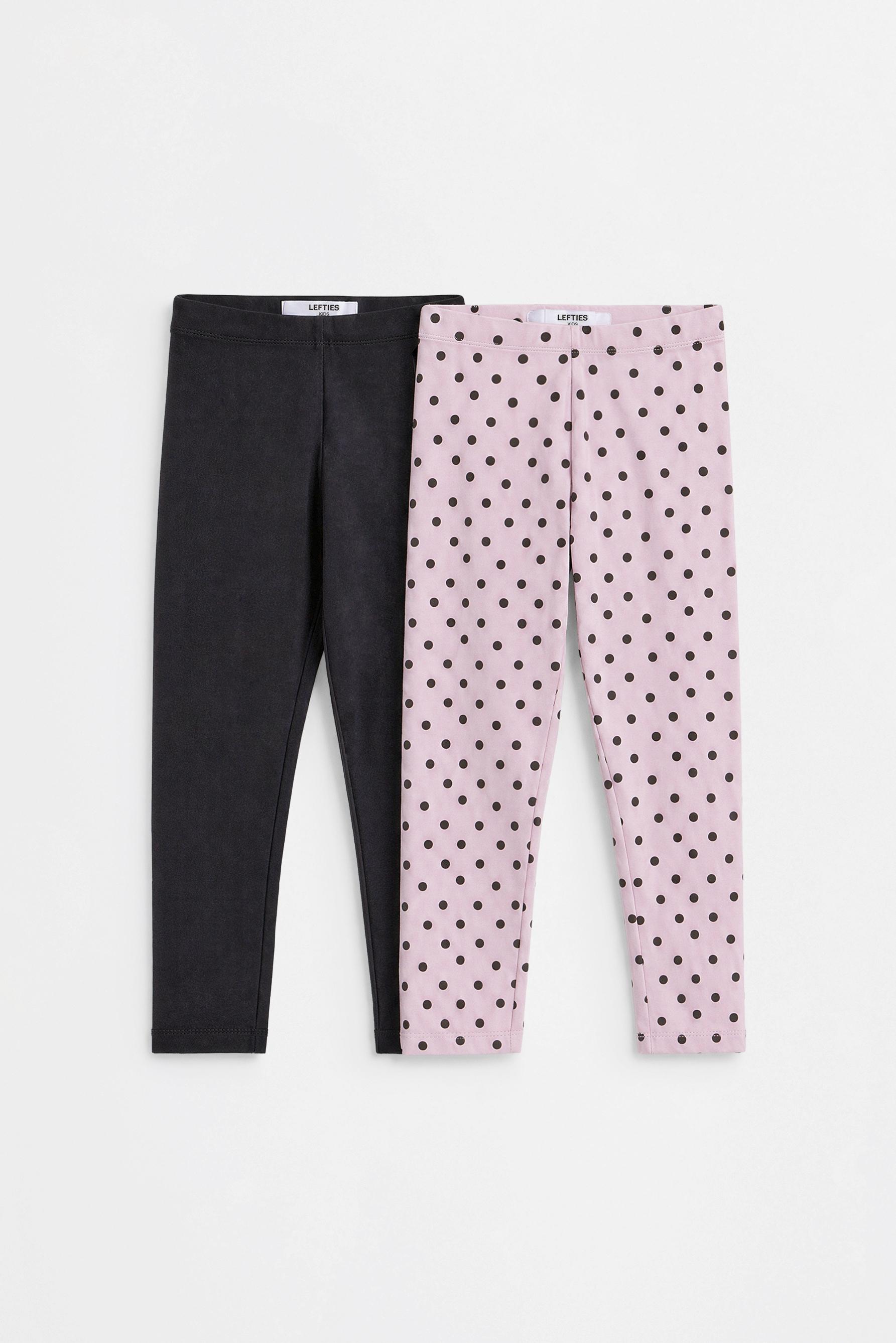 2-pack of contrast leggings — PALE MAUVE