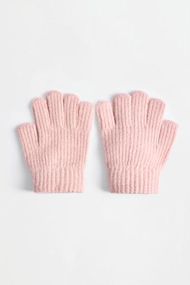 Knit gloves — PINK 1