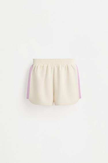 Flowy plush sports shorts — OFF WHITE 2