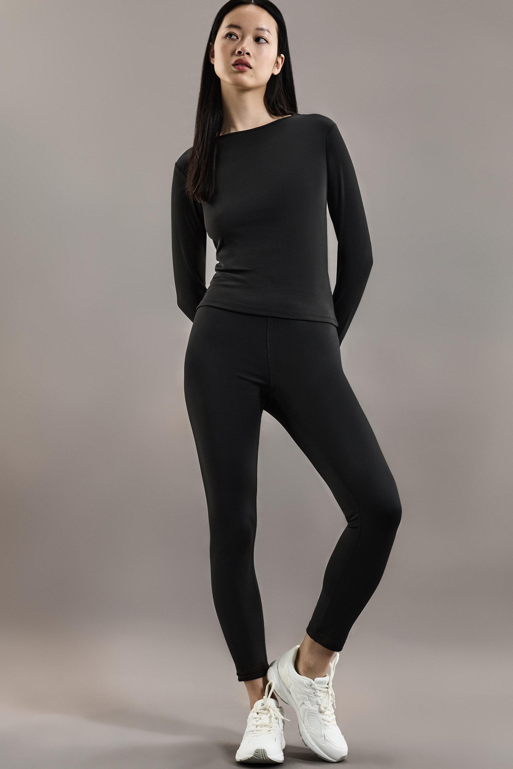 Medium-weight thermal leggings (-7ºC to 9ºC) — BLACK