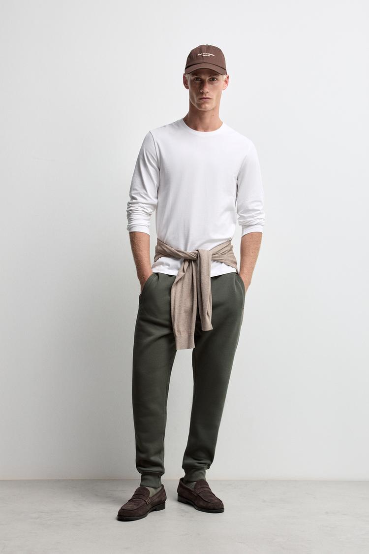 Regular fit tracksuit bottoms — DARK GREEN