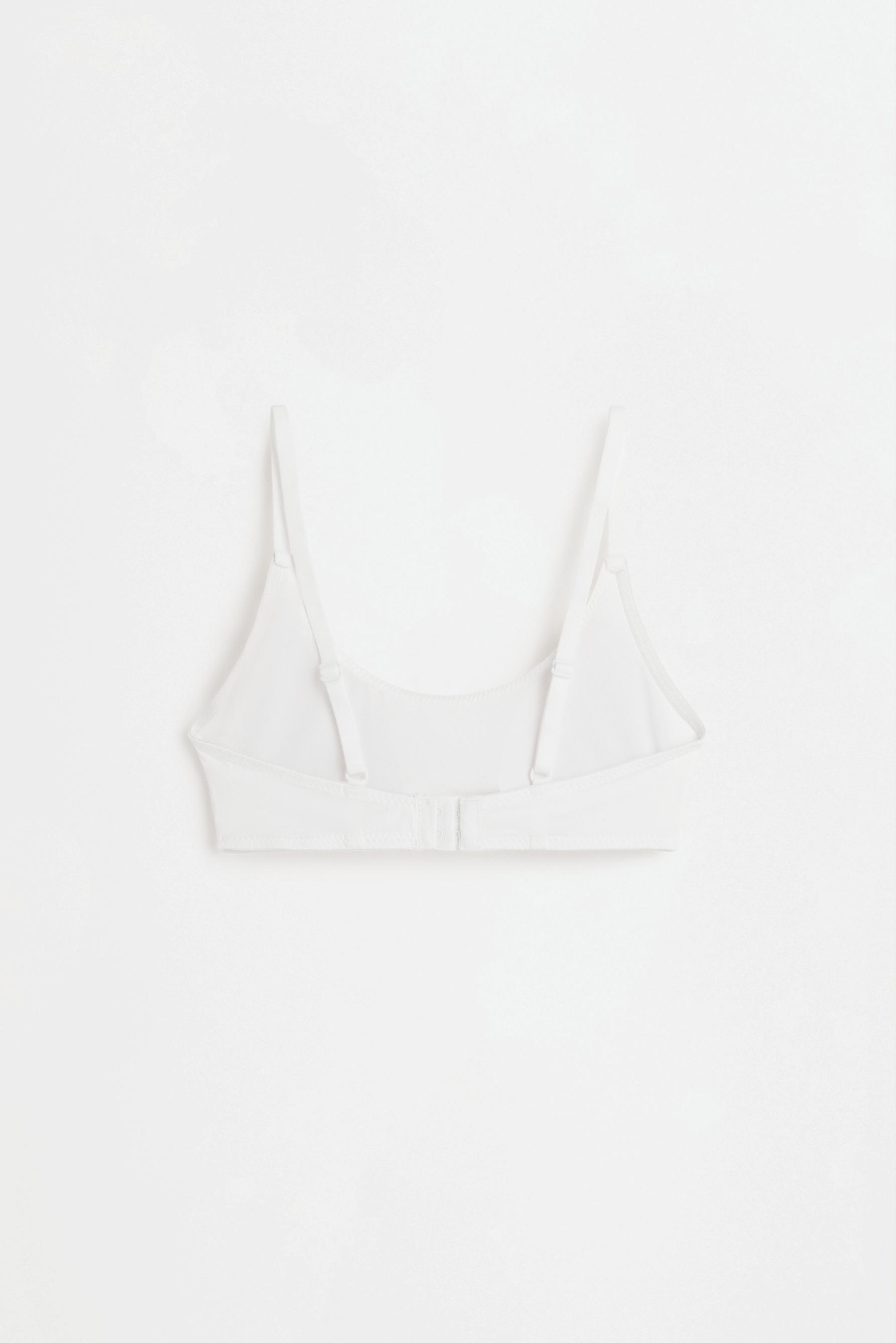 Microfibre crop top — WHITE