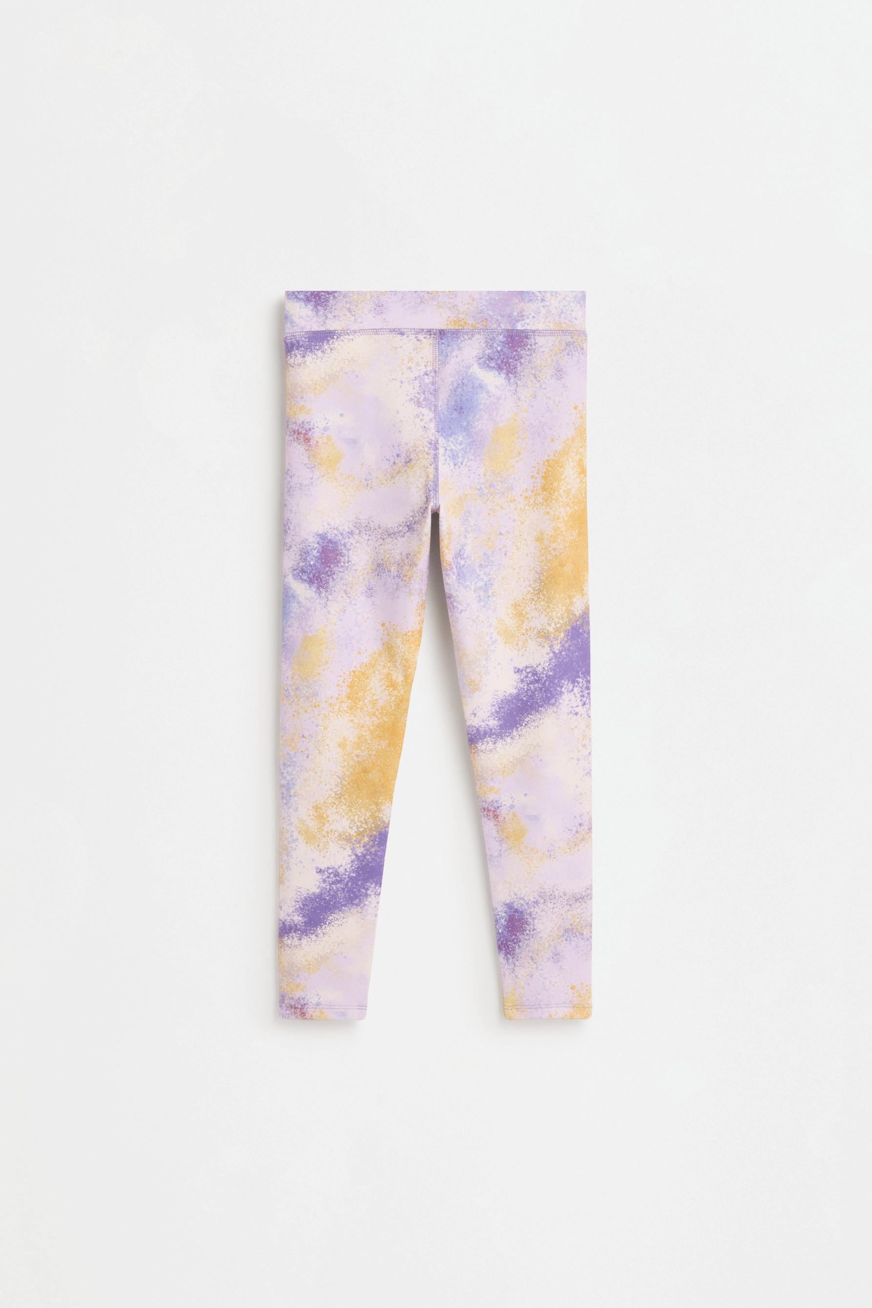 Printed sports leggings — MAUVE