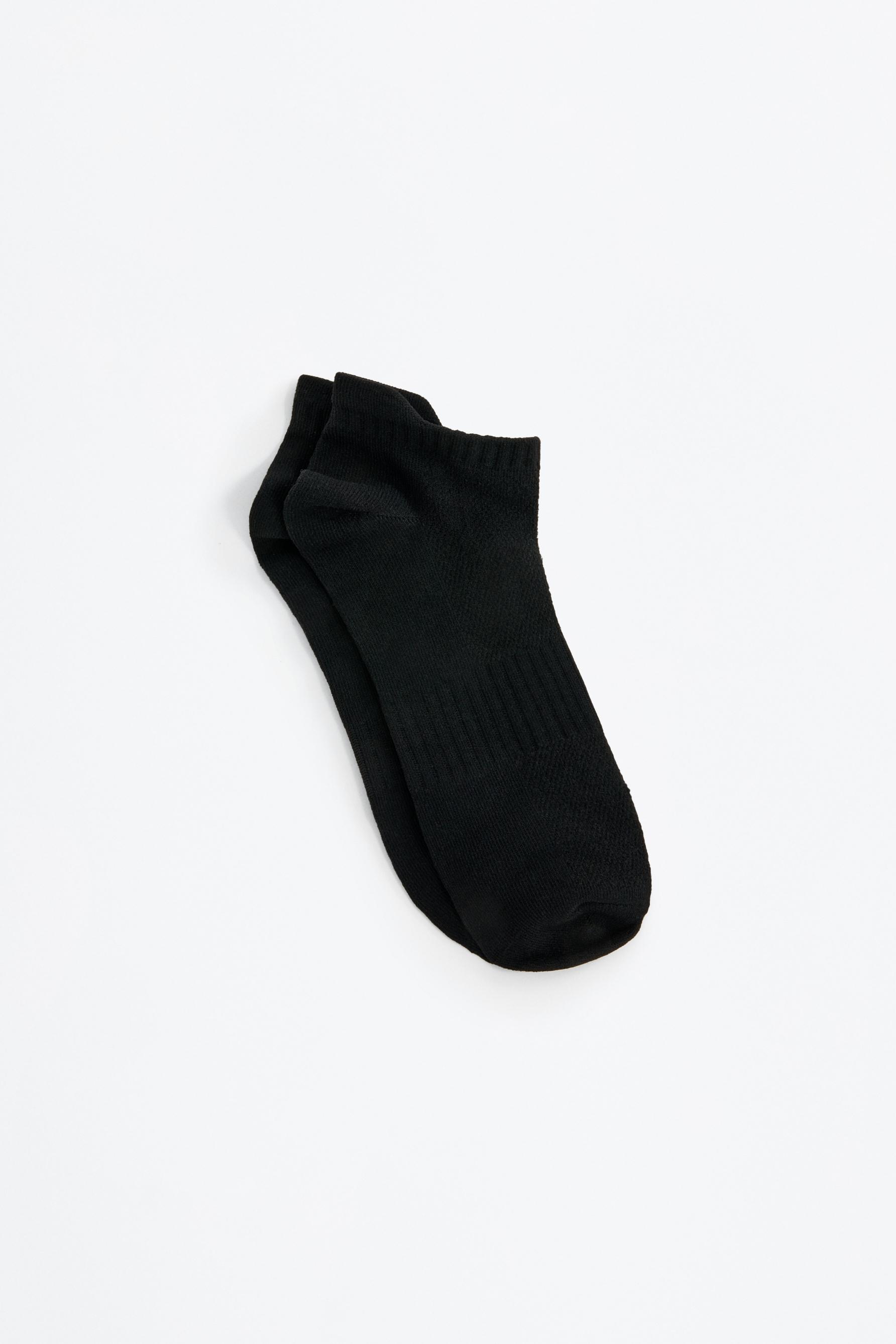 Short sports socks (5-pack) — BLACK