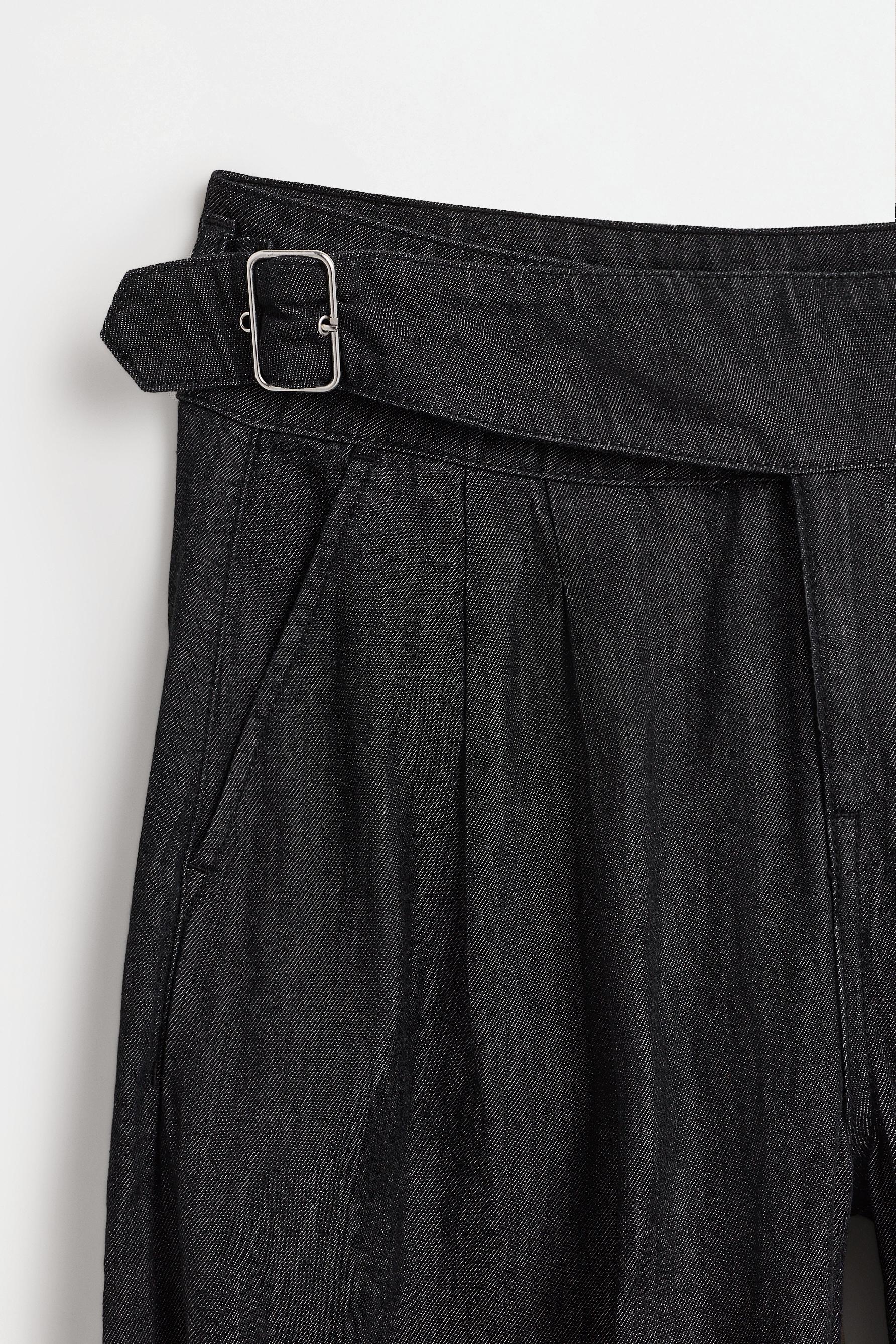 Sarouel trousers with buckle — BLACK