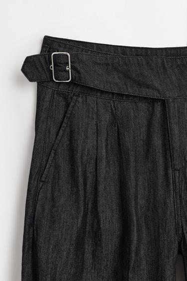 Sarouel trousers with buckle — BLACK 7