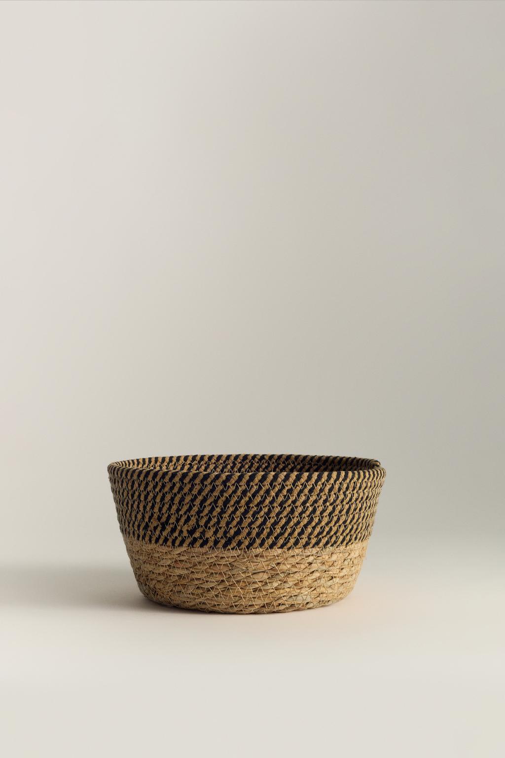 Cesta circular trenzada 23 x 12 cm