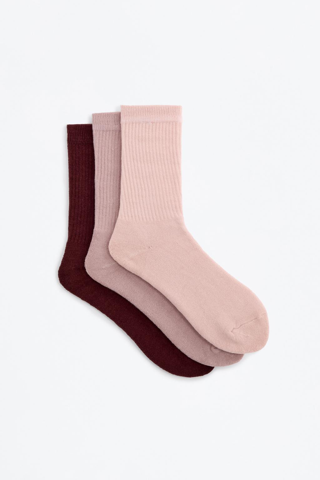 3'lü fitilli uzun çorap paketi