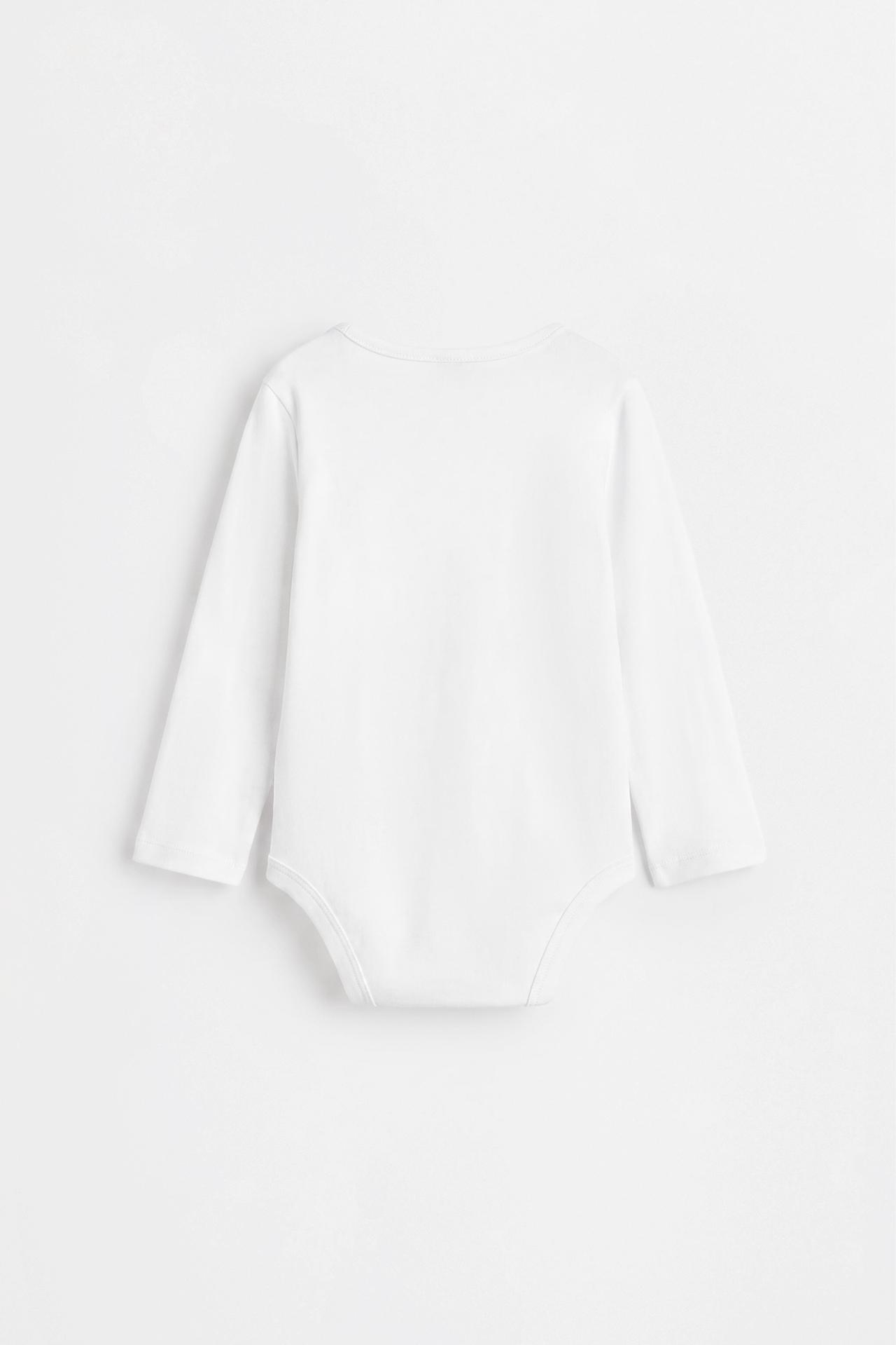 Long sleeve bodysuits (4-pack) — WHITE