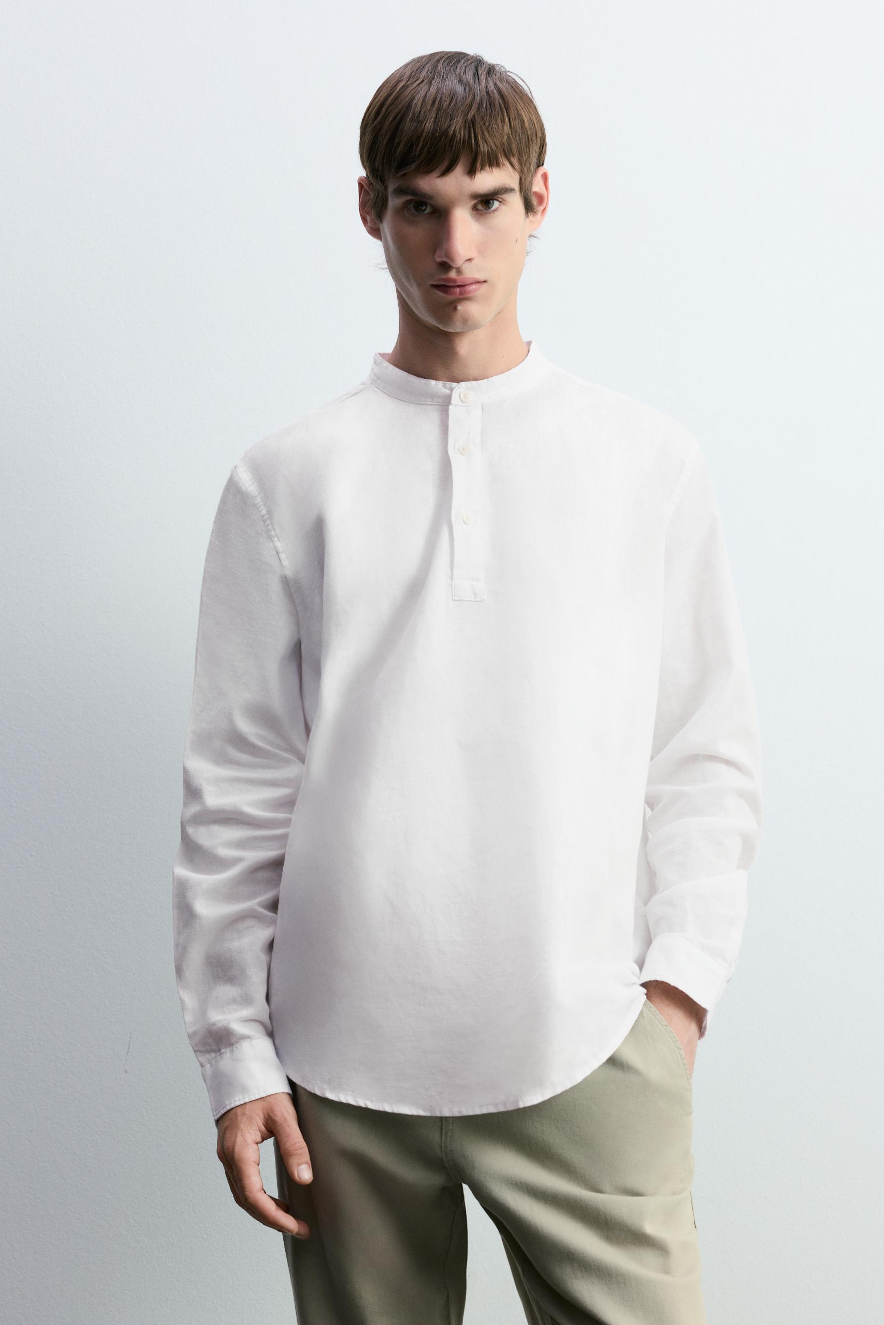 Camisa panadera lino - algodón