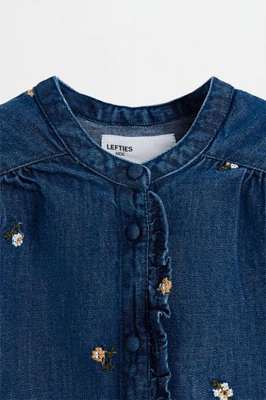 Embroidered denim shirt — INDIGO 5