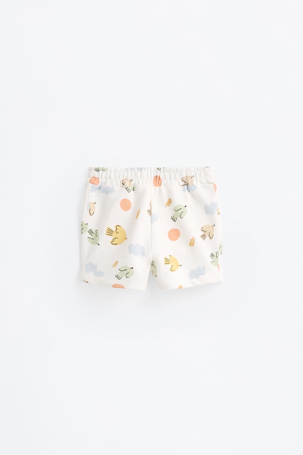 Calções de felpa estampados