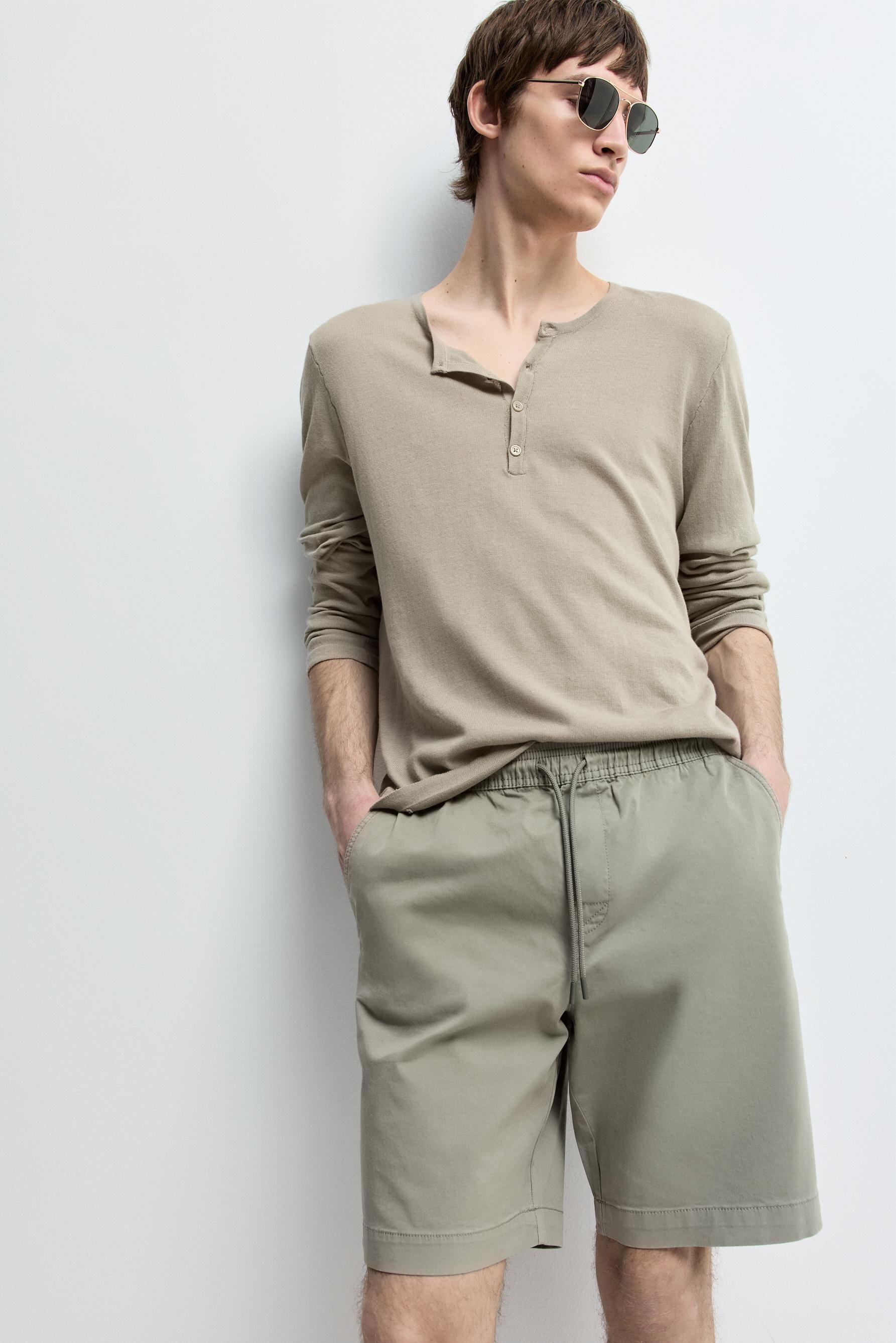Jogger Bermuda shorts — KHAKI