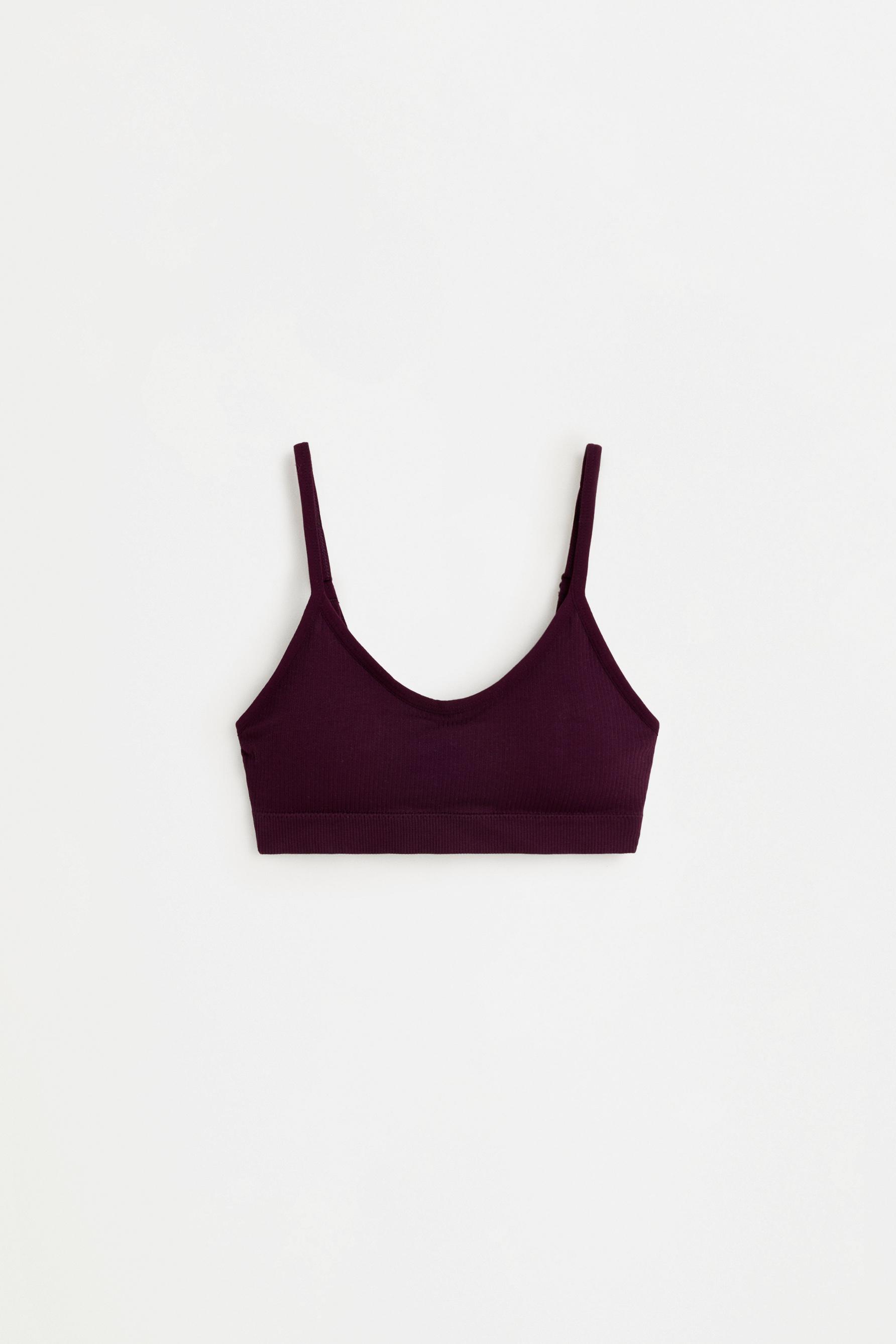 Seamless bra top (2-pack) — BURGUNDY