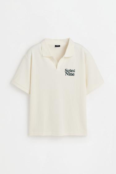 Ribbed embroidered polo shirt — OFF WHITE 6