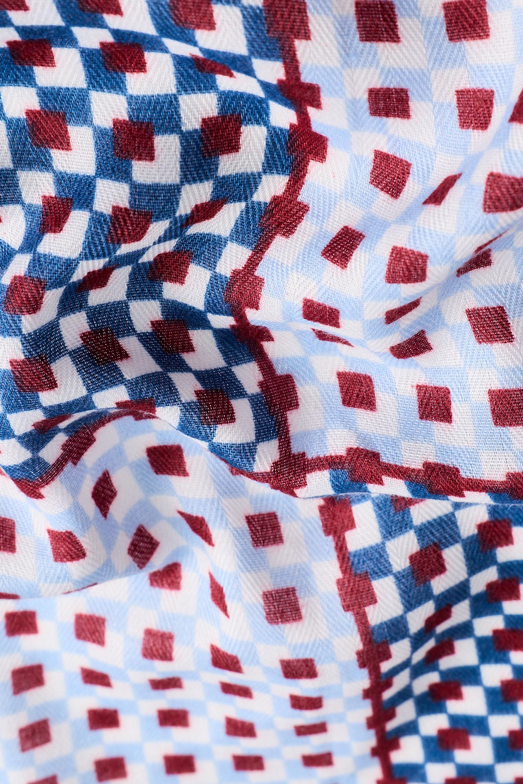 Printed scarf — BLUE